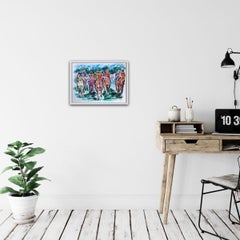 Bumper Race, Garth Bayley, Horse Racing Painting, Bright Animal Art, Equine Art