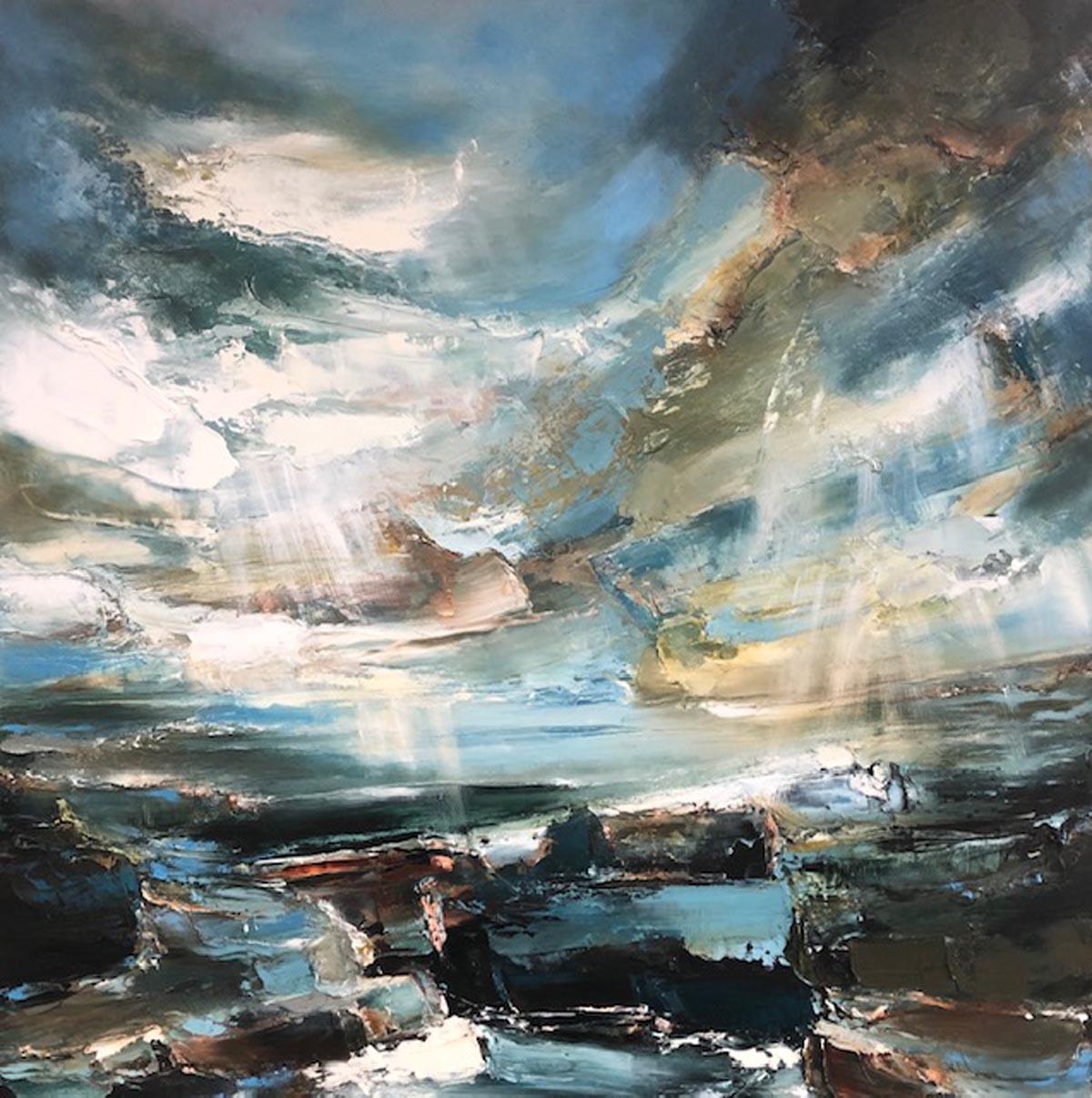 Helen Howells
Southerly
Original Oil Painting on Canvas
Oil Paint on Canvas
Canvas size: H 91cm x W 91cm x D 3.5cm
Sold Unframed
(Please note that in situ images are purely an indication of how a piece may look.)

Southerly is an original seascape