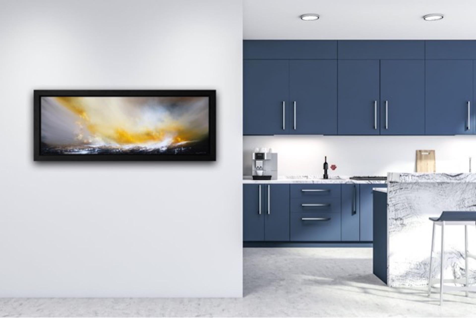 Radiant Outbreak (2020) von Sheryl Roberts- Großes Panoramik-Ölgemälde und Acrylfarbe im Angebot 1