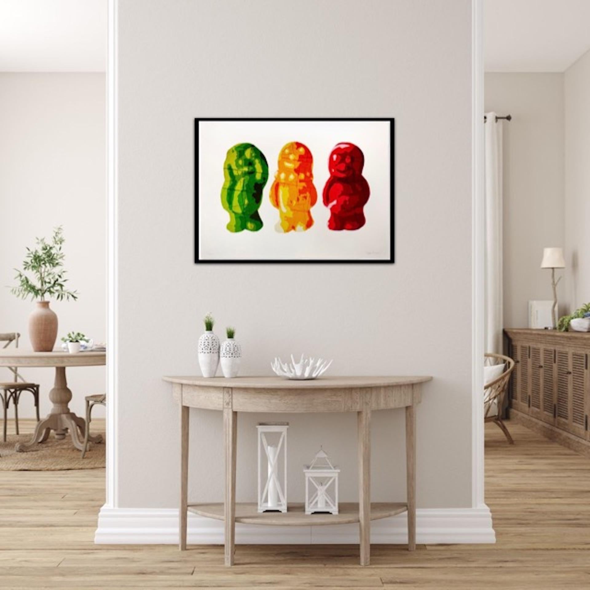 Babes BY SIMON DRY, Sweet Art, Contemporary Silkscreen Prints, Gummy Art For Sale 1