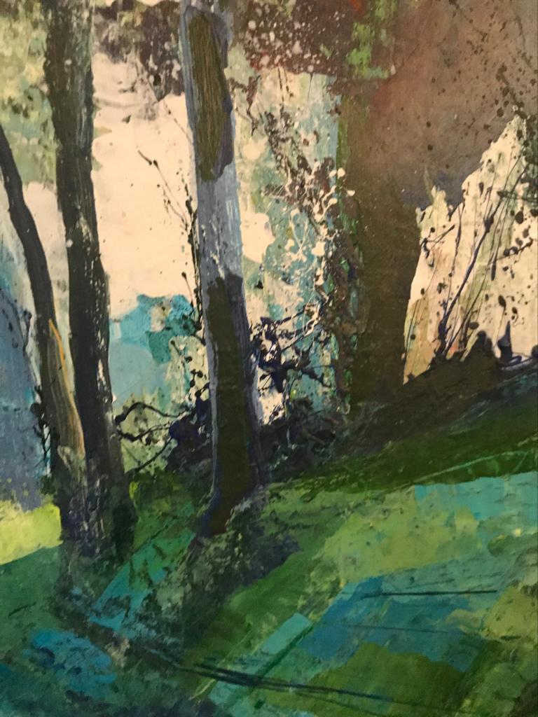 Mike Ibbotson, Avvicinamento a Grim's Ditch Ridgeway, dipinto originale di paesaggio in vendita 8