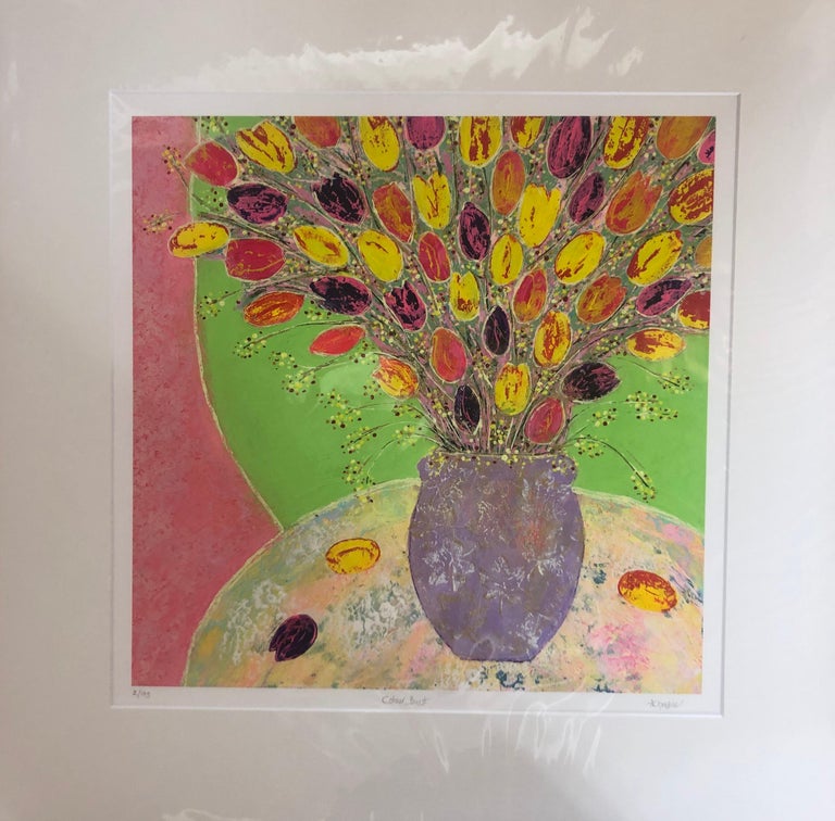 Amy Christie, Colour Burst, Bright Art, Floral Art, Still Life Print, Affordable For Sale 1