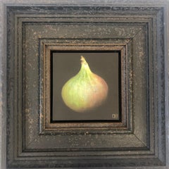 Dani Humberstone Green Fig, Food Art, Kitchen Art, Contemporary Realist Painting