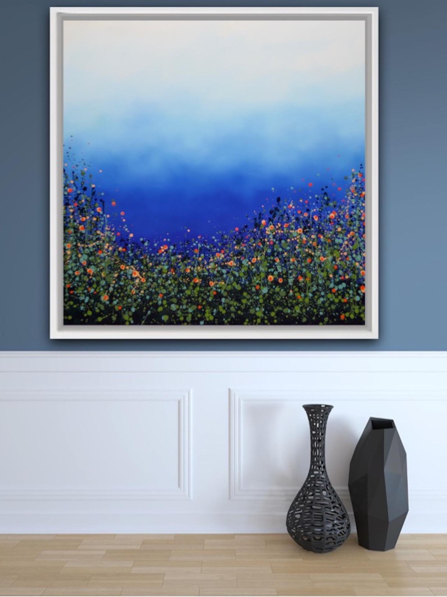 Sophie Berger
Glorious Wild Flowers
Original Abstract Painting
Oil Paint on Canvas
Image Size: 100 cm x 100 cm x 2.5 cm
Sold Framed
Framed Size : 120 cm x 120 cm x 2.5

Glorious Wild Flowers is an original painting by Sophie Berger. The bold blues