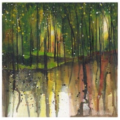 Adele Riley, Wandering, Original Landscape Painting, Bright Art, Impressionist