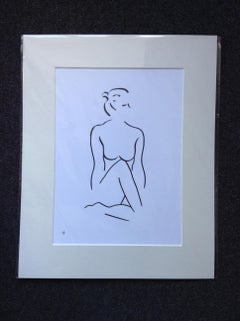 Nude Drawing from Series 7 No.2D BY DAVID JONES, Minimalist Figurative Drawing