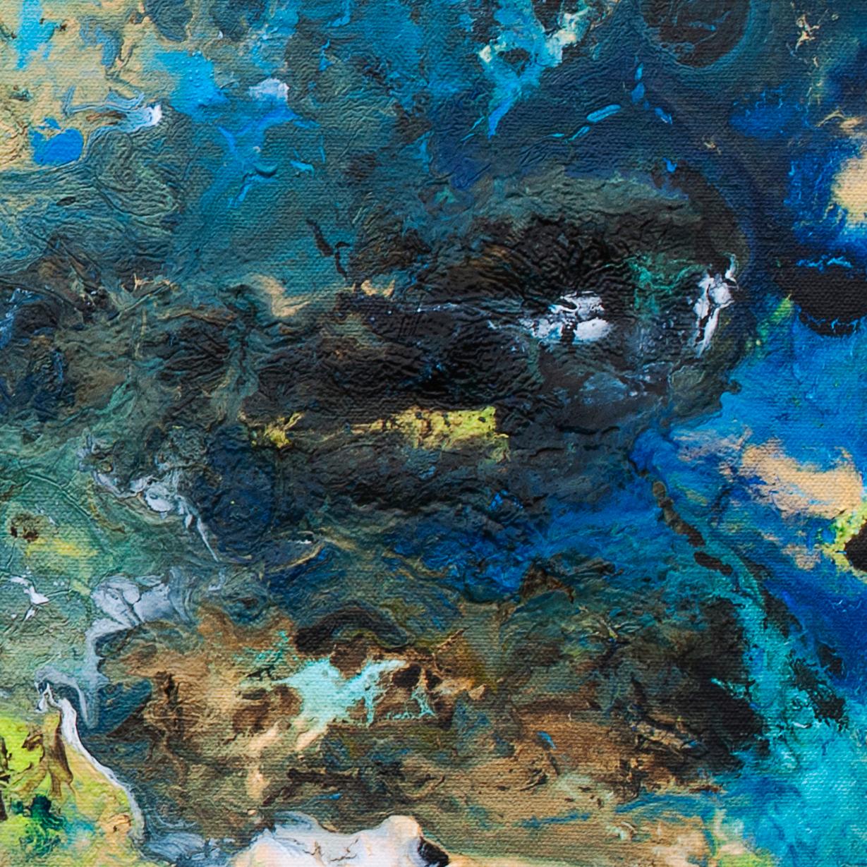 Big Blue, Daniel Tidbury, Bright Art, Blue Art, Abstract Painting Affordable Art 4