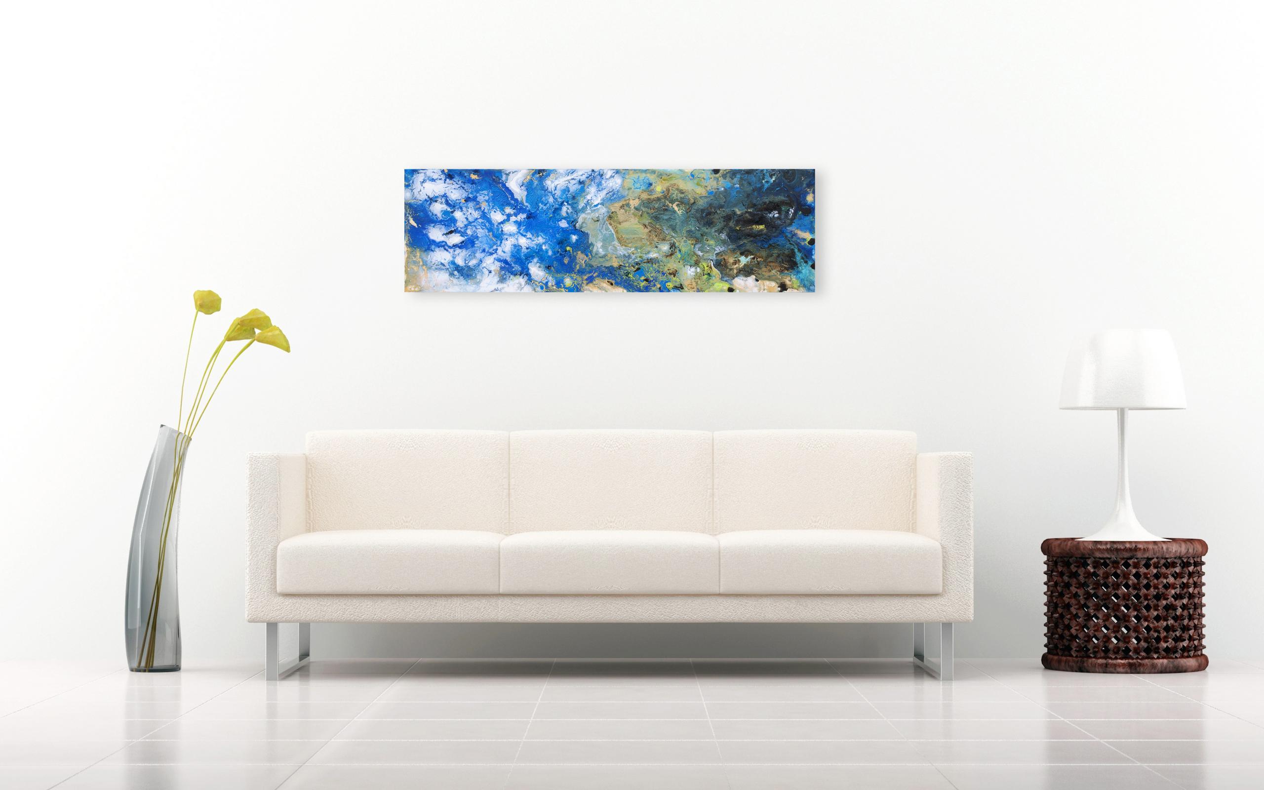 Big Blue, Daniel Tidbury, Bright Art, Blue Art, Abstract Painting Affordable Art 1