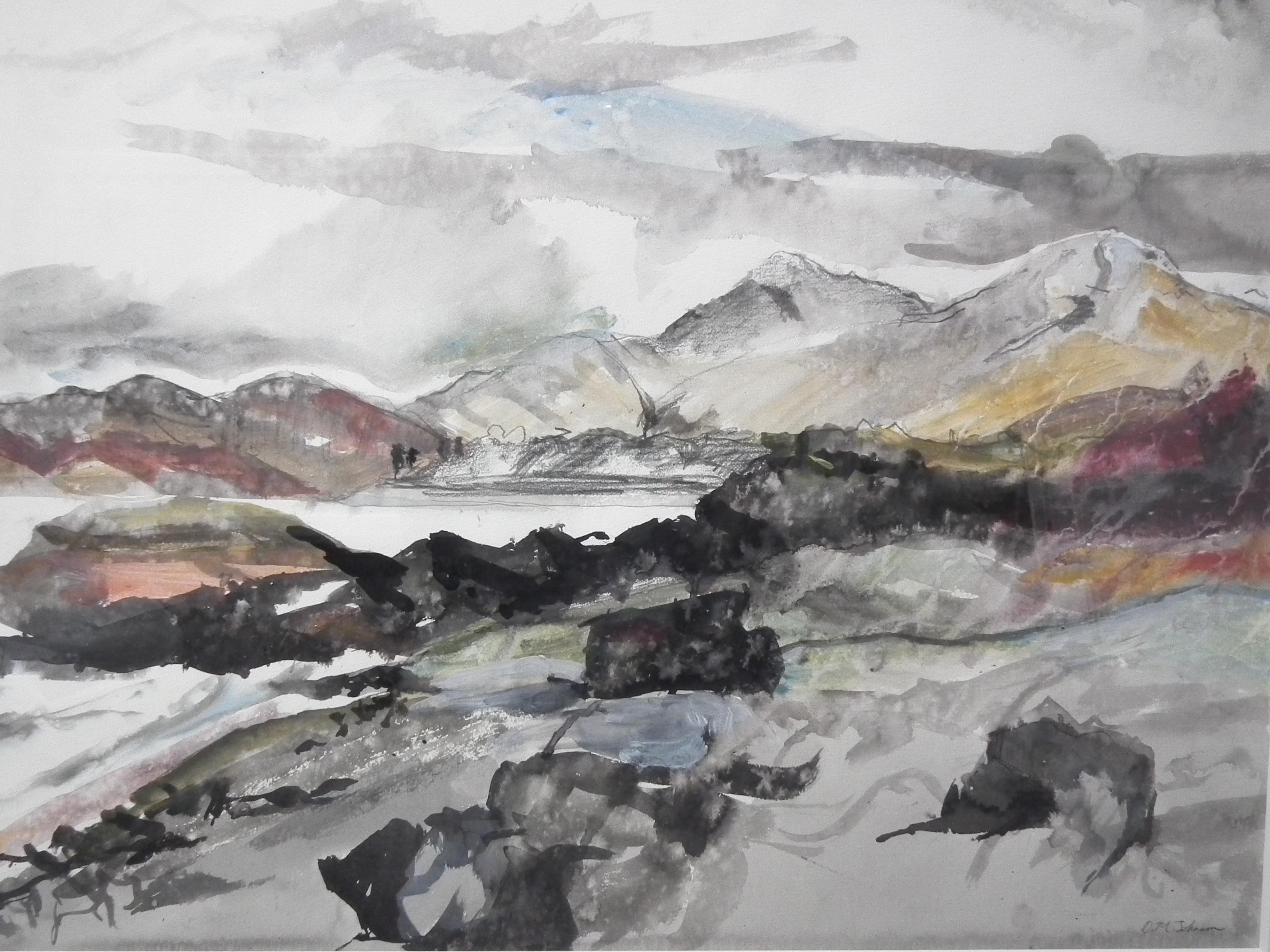 Aus dem Sound of Arisaig, Winter Storm, Duncan MacDonald Johnson, walisischer Künstler