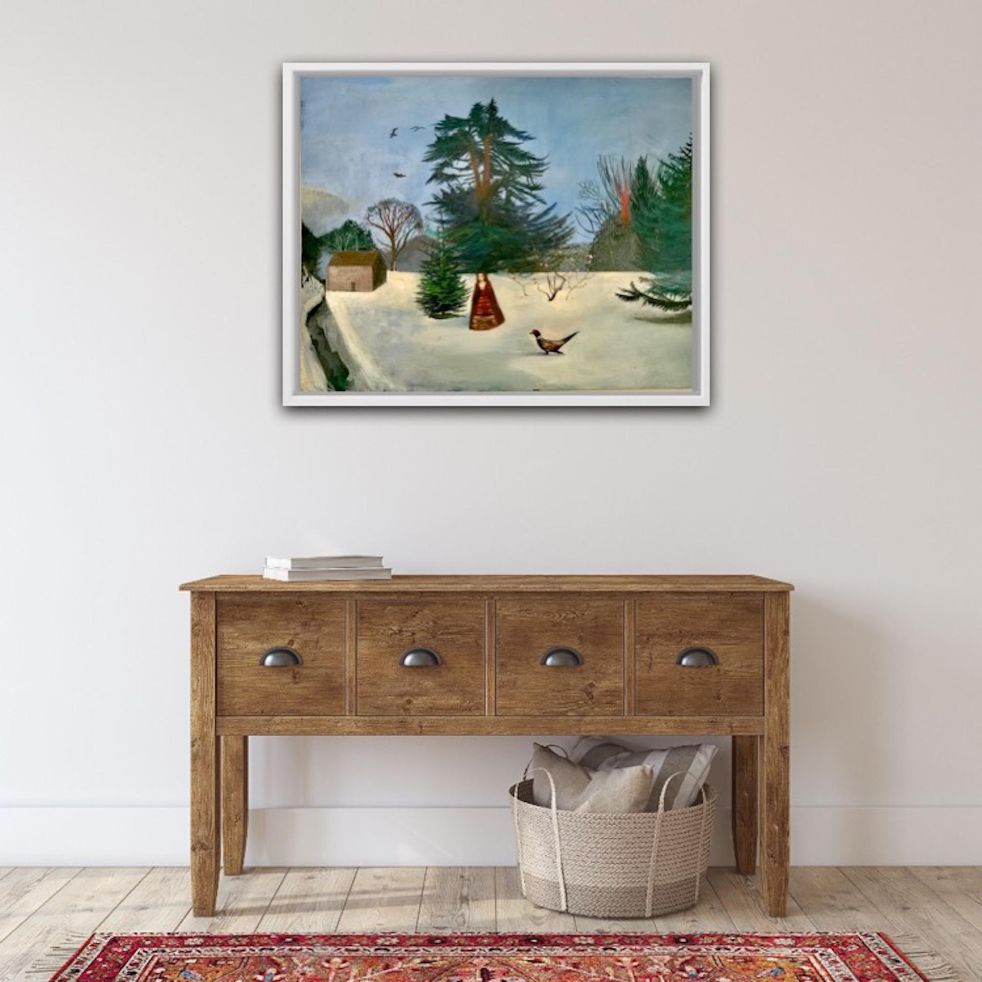 The Pheasant, Daisy Clarke, traditionelles Ölgemälde, großes Landschaftskunstwerk im Angebot 6