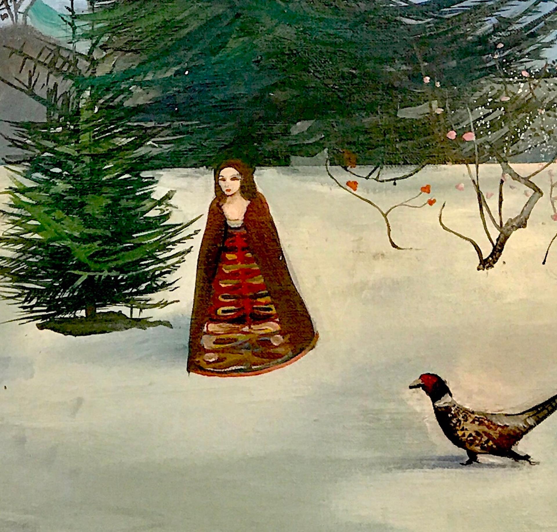 The Pheasant, Daisy Clarke, traditionelles Ölgemälde, großes Landschaftskunstwerk im Angebot 4