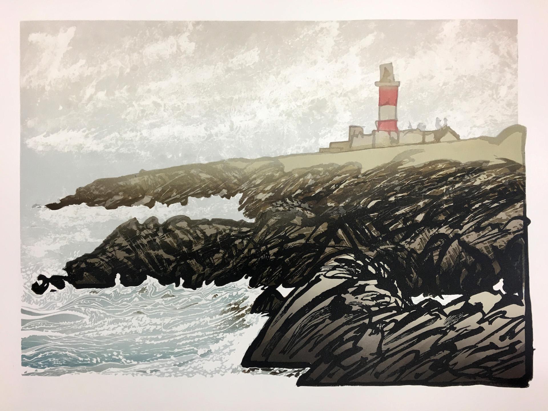 Ian Phillips, Lighthouse, Impression de paysage marin en édition limitée, Art côtier, Littoral