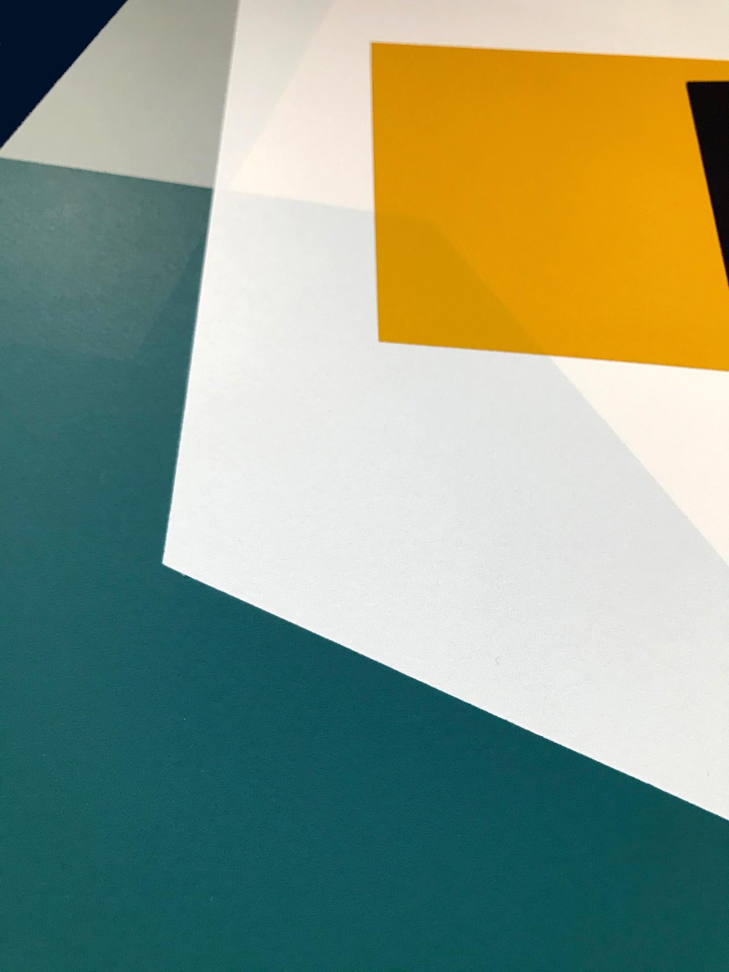 Jonathan Lawes, Caletta, Stampa geometrica in edizione limitata, Arte astratta luminosa in vendita 4