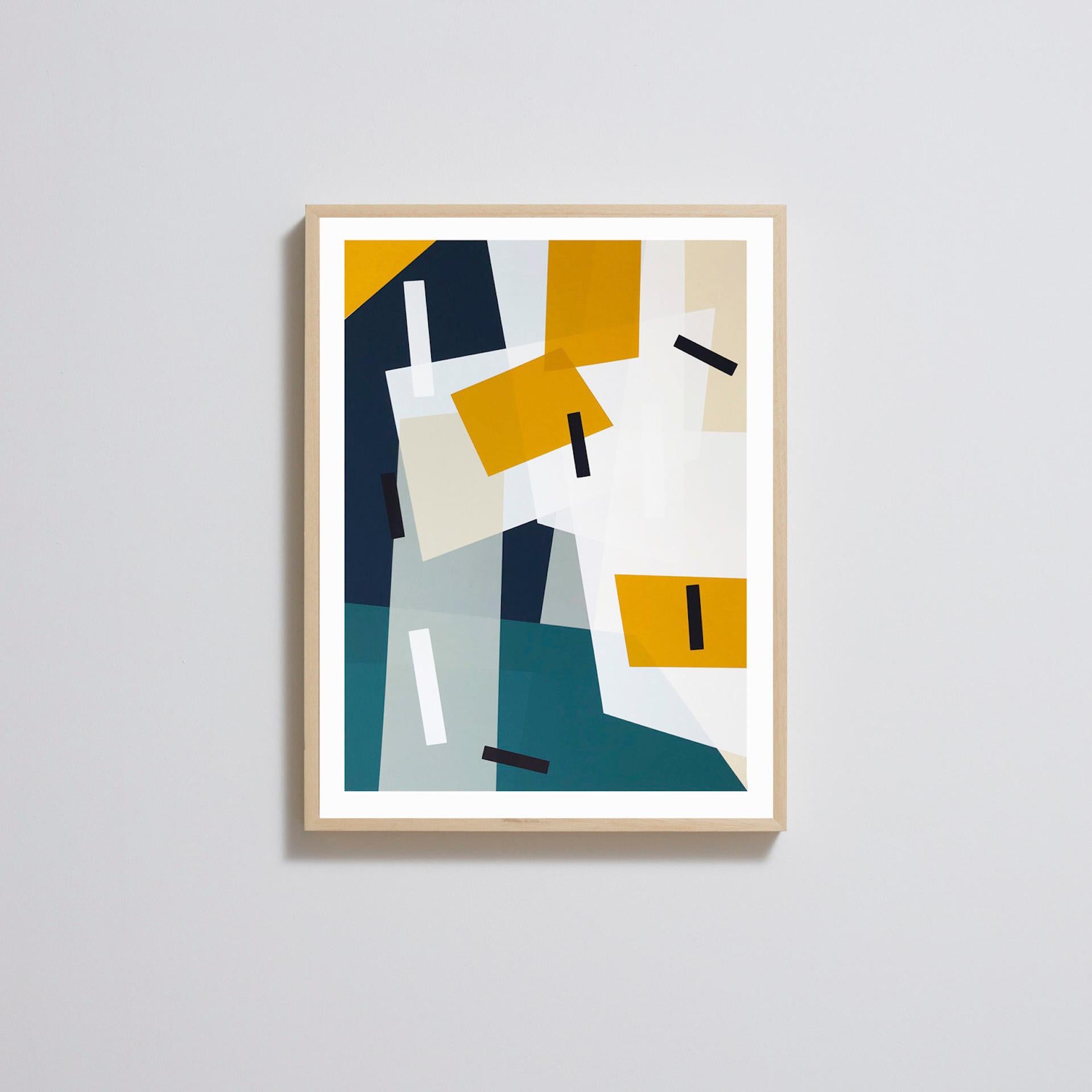 Jonathan Lawes, Caletta, Impression géométrique en édition limitée, Art abstrait brillant en vente 5