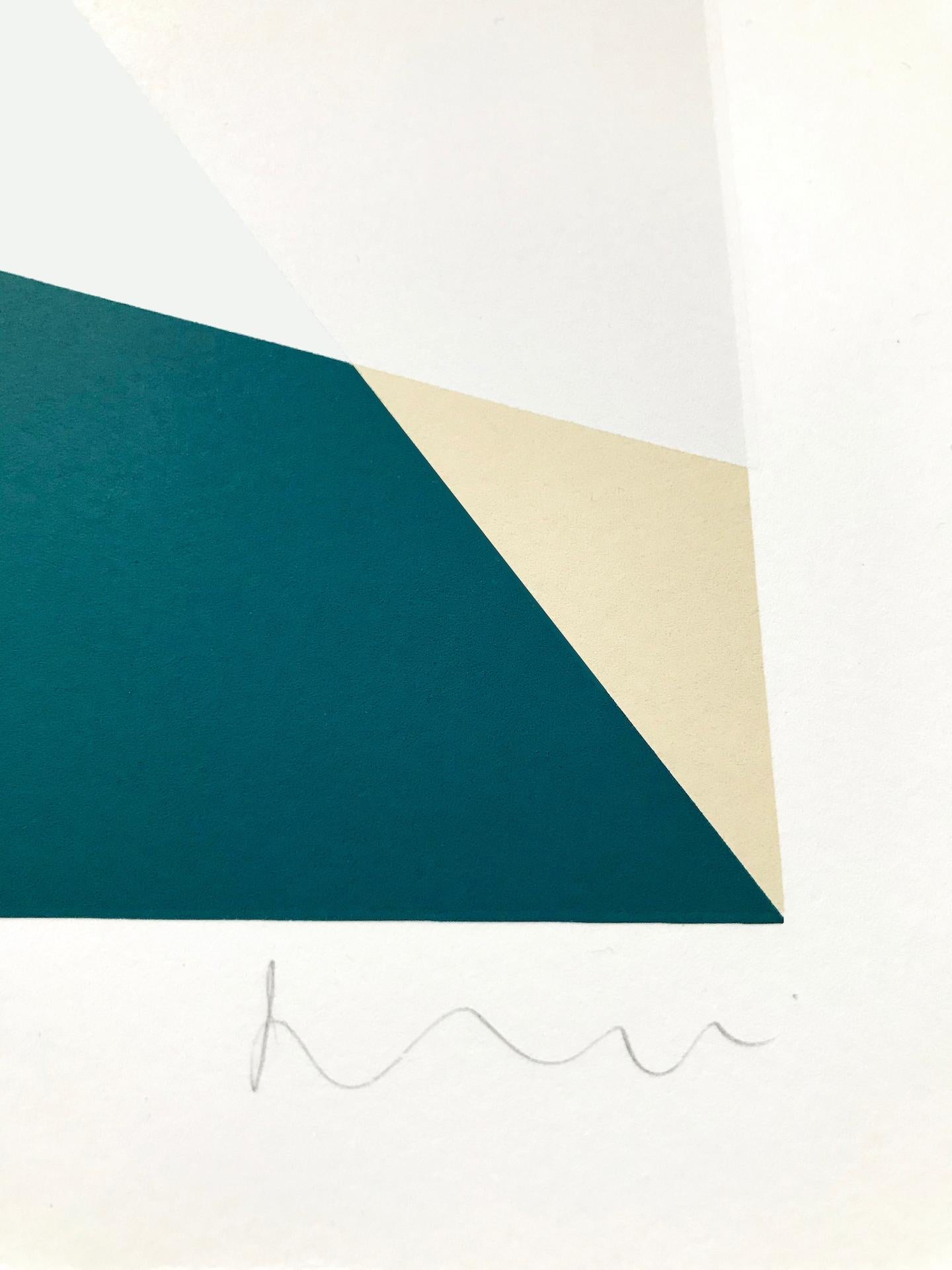 Jonathan Lawes, Caletta, Impression géométrique en édition limitée, Art abstrait brillant en vente 2