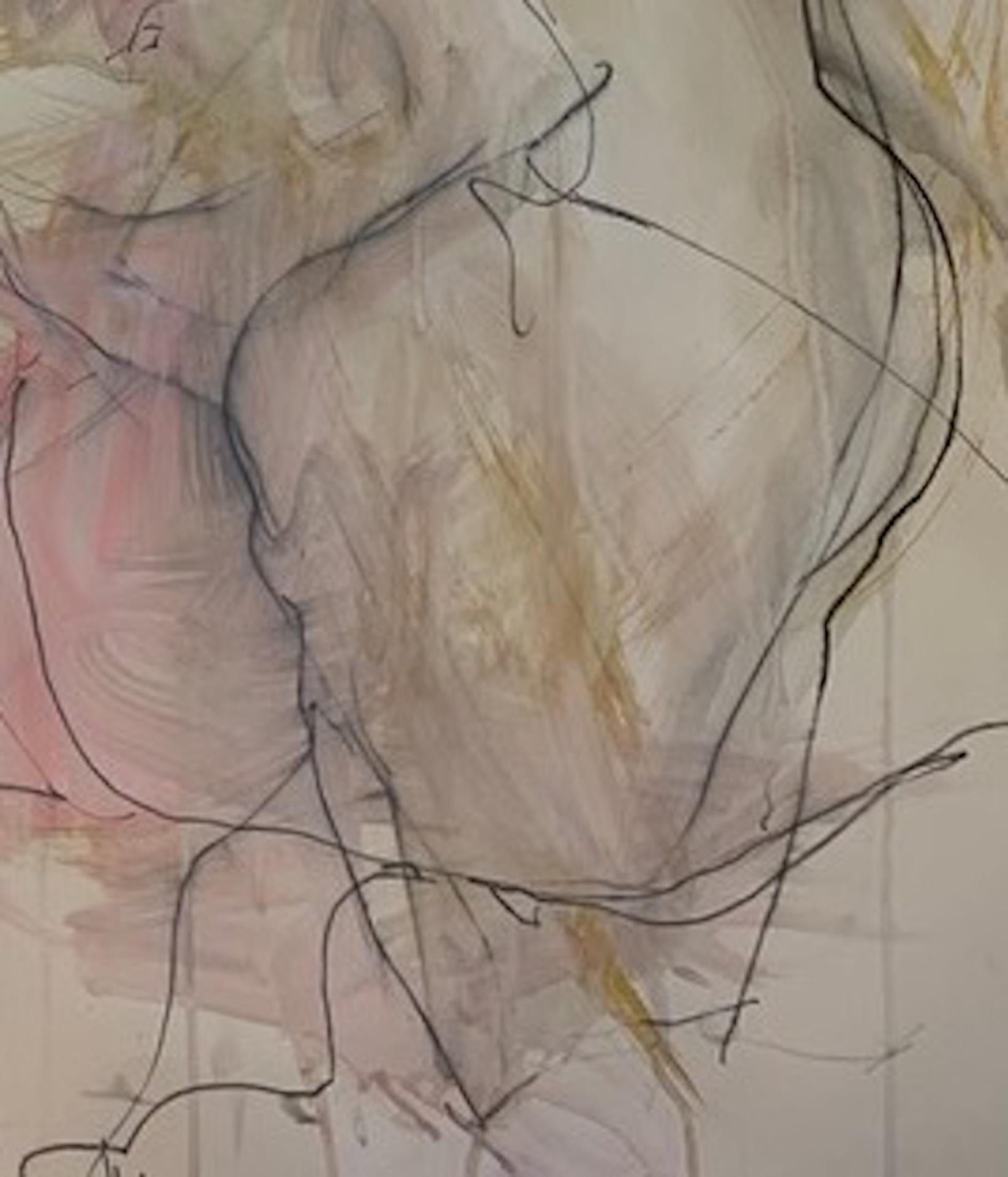 Judith Brenner, Solfrid Dancing 2, esquisse originale de nu figuratif contemporain en vente 4