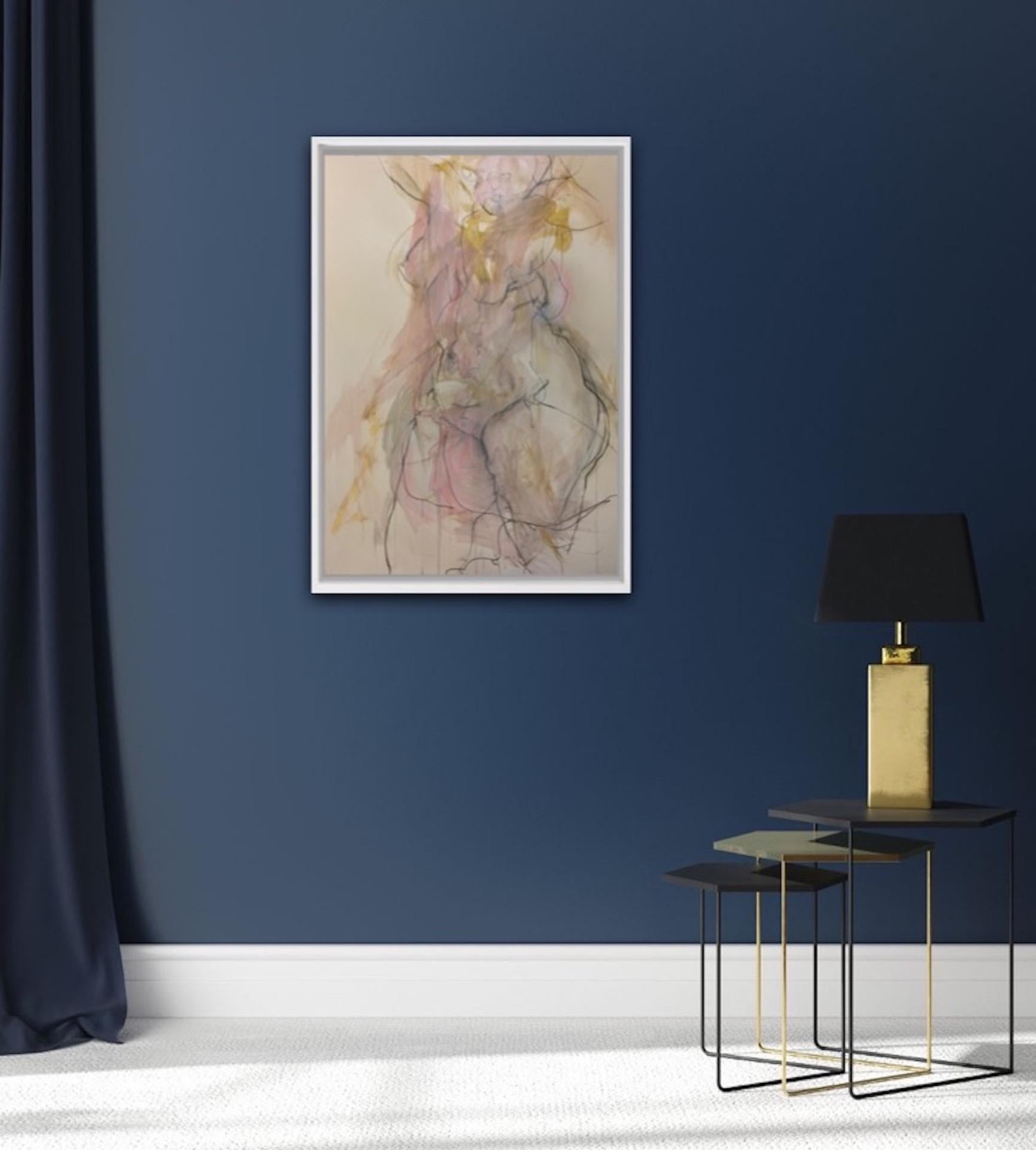 Judith Brenner, Solfrid Dancing 2, esquisse originale de nu figuratif contemporain en vente 1