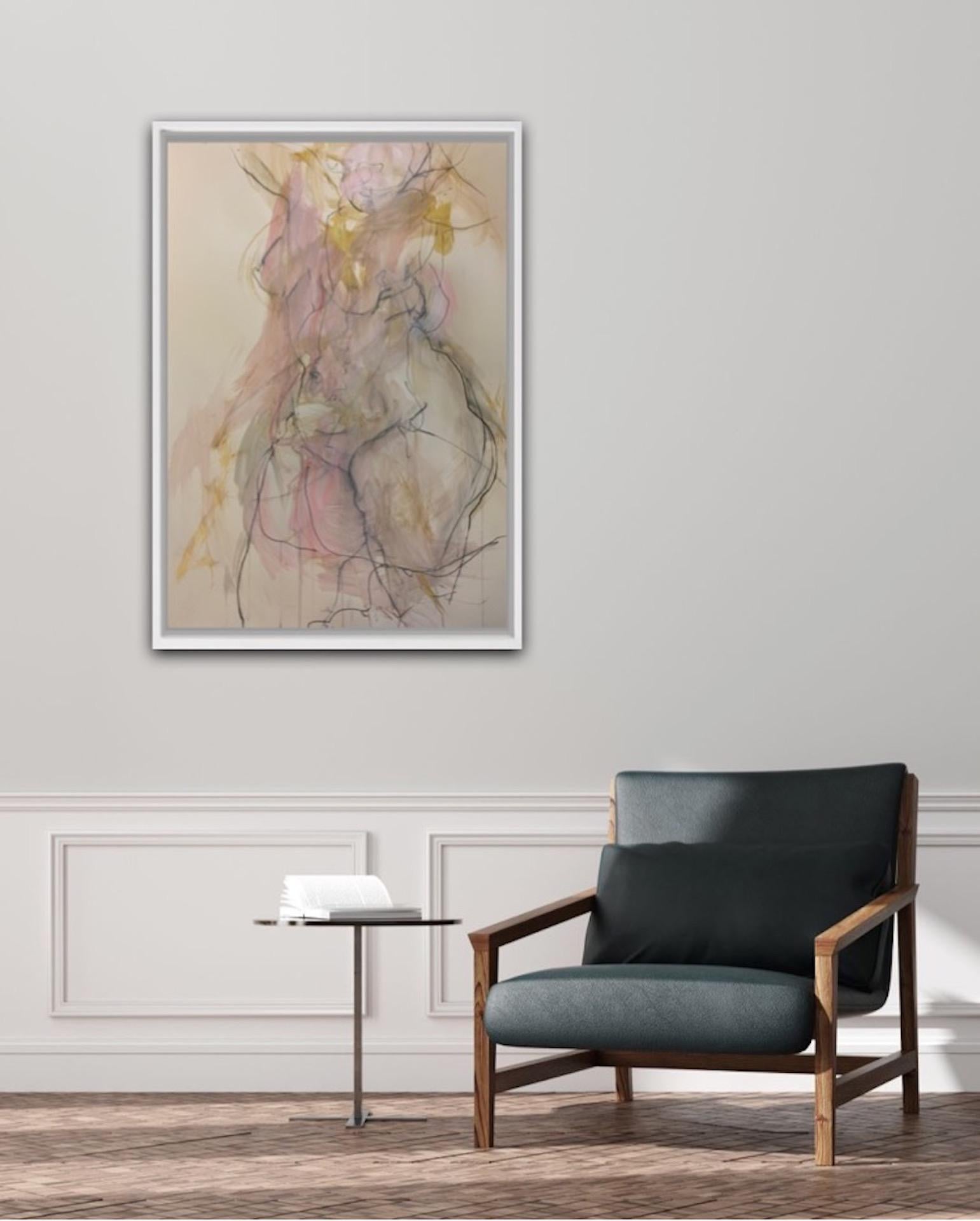 Judith Brenner, Solfrid Dancing 2, esquisse originale de nu figuratif contemporain en vente 5