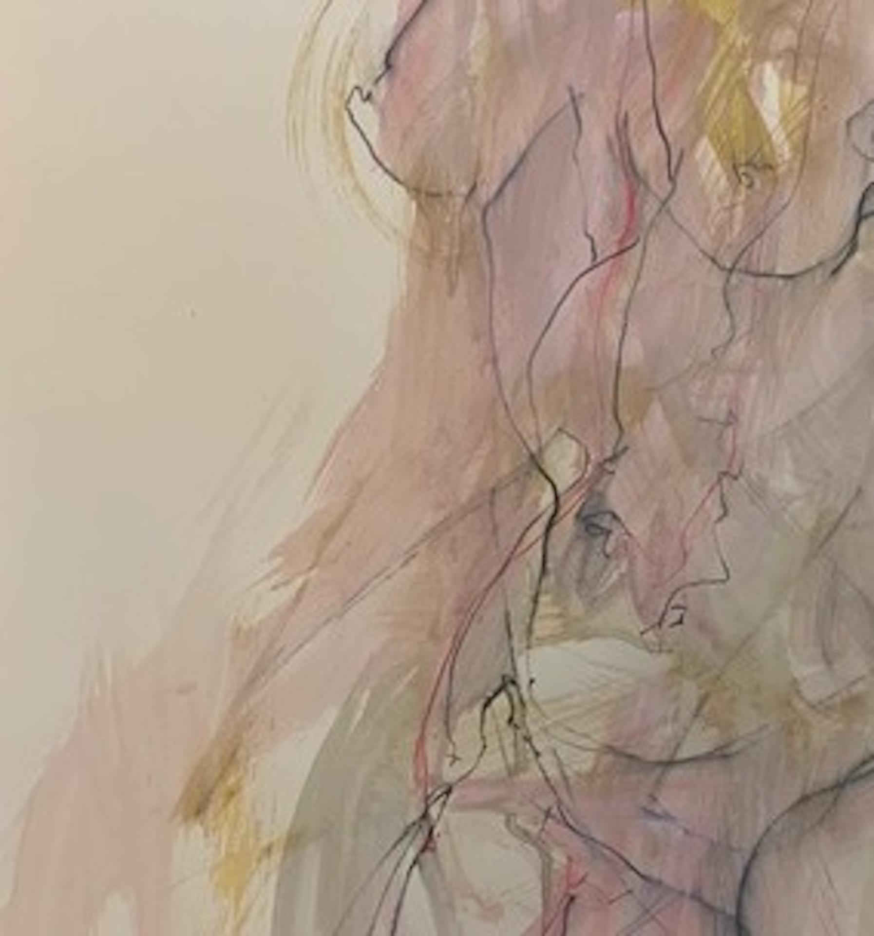 Judith Brenner, Solfrid Dancing 2, croquis figuratif contemporain original d'un nu en vente 3