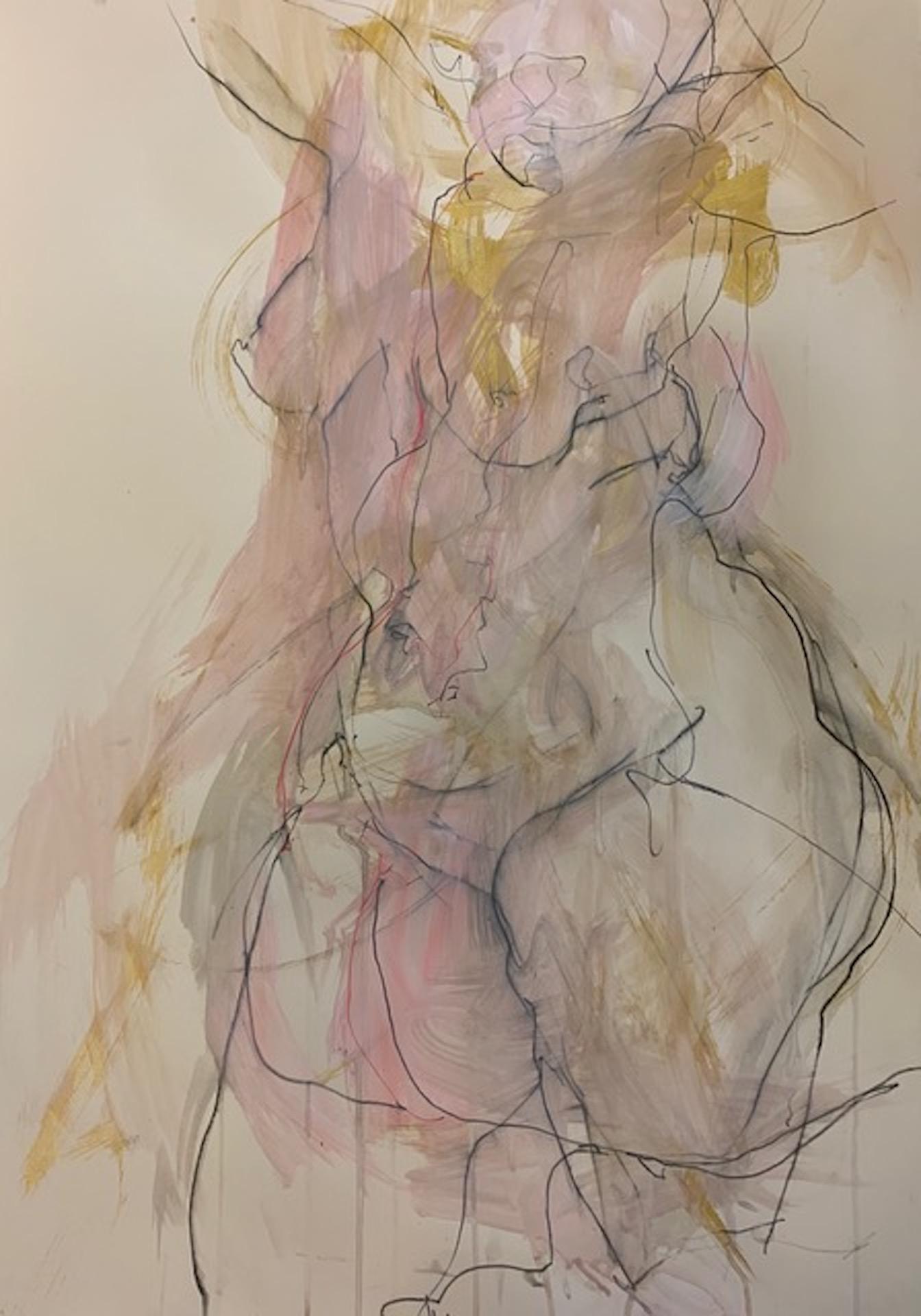 Judith Brenner, Solfrid Dancing 2, Original Contemporary Figurative Nude Sketch