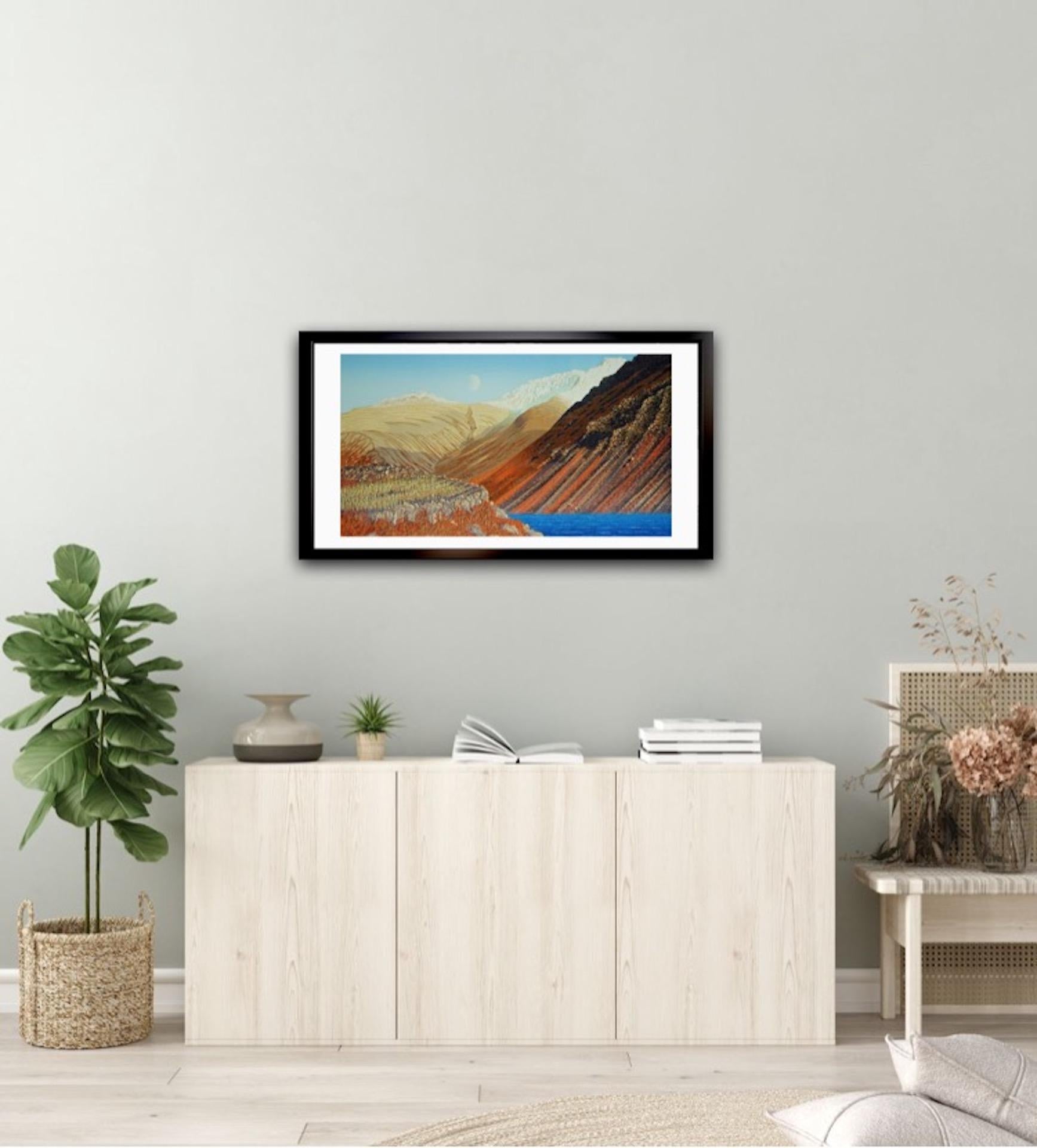 Mark A Pearce
Moon Rising over Wastewater
Limited Edition Landscape Print
Edition of 32
Sold Mounted but Unframed
Image size: H 36.5cm x W 60cm
Mount size: H 52.5cm x W 76cm x D 0.5cm
Sold Unframed
Please note that insitu images are purely an
