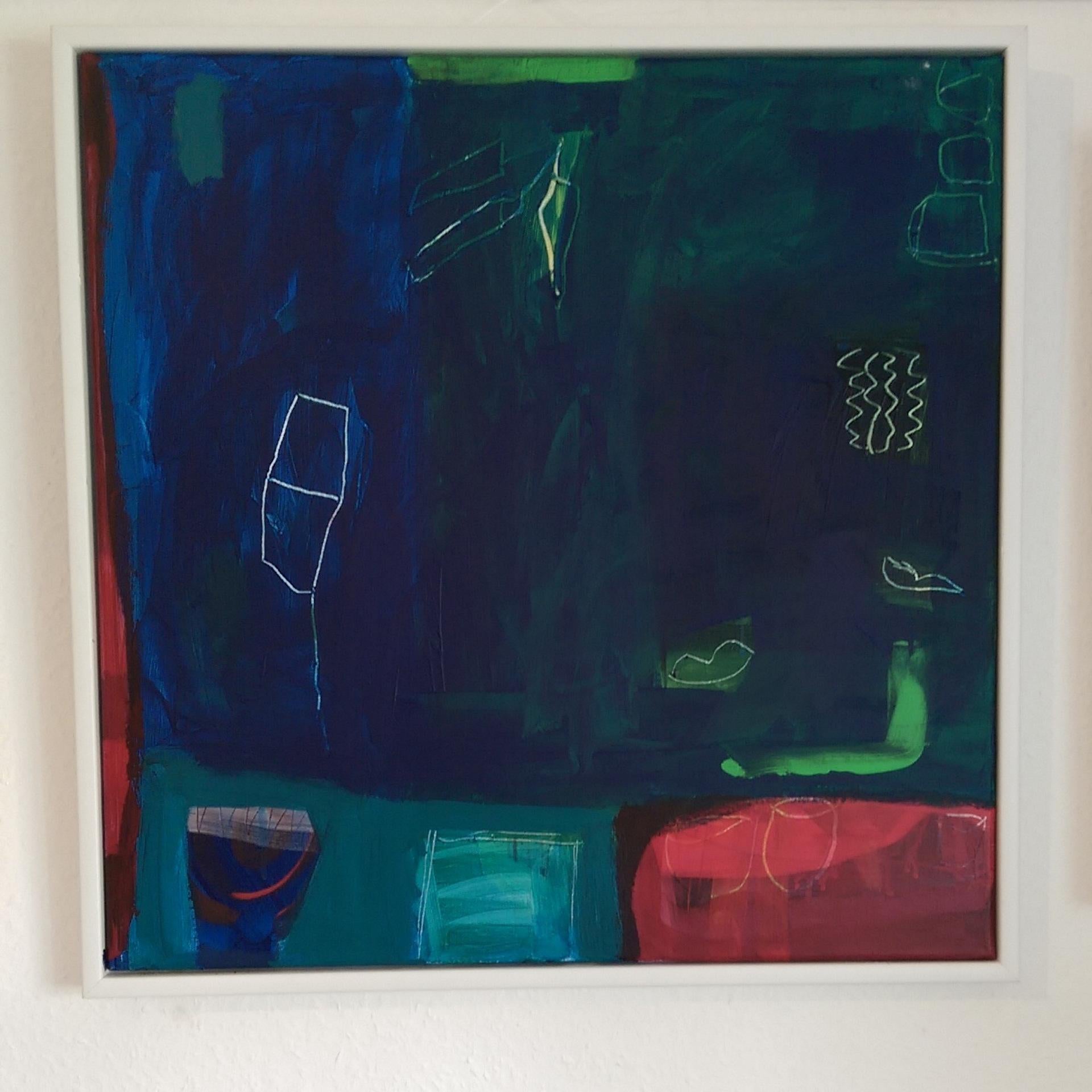 Diane Whalley, Nights on the Veranda, Original Abstract Painting, Bright Art 2