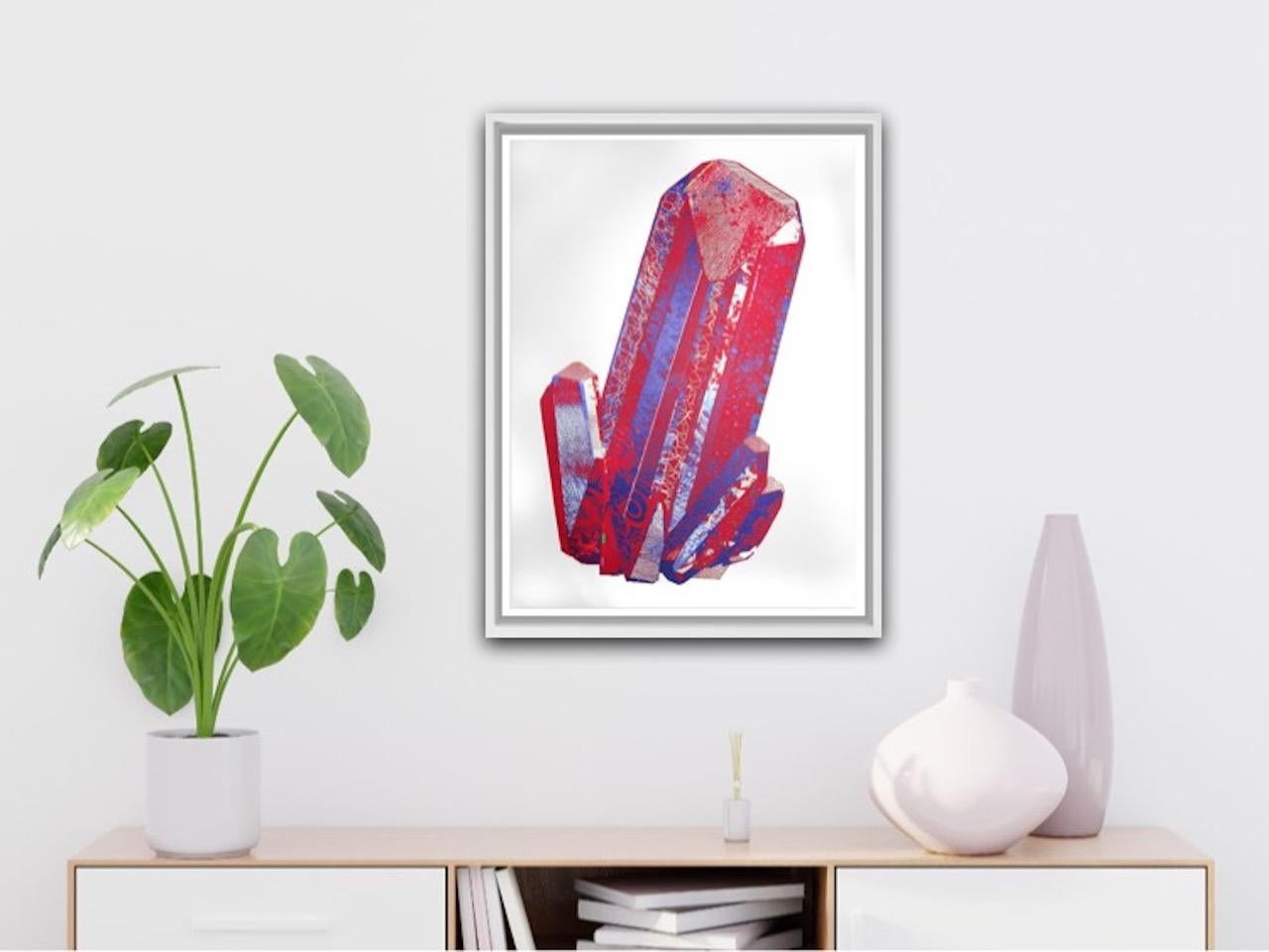 Chris Keegan, Piedra roja, Impresión de edición limitada, Arte brillante, Arte cubista, Feliz en venta 1