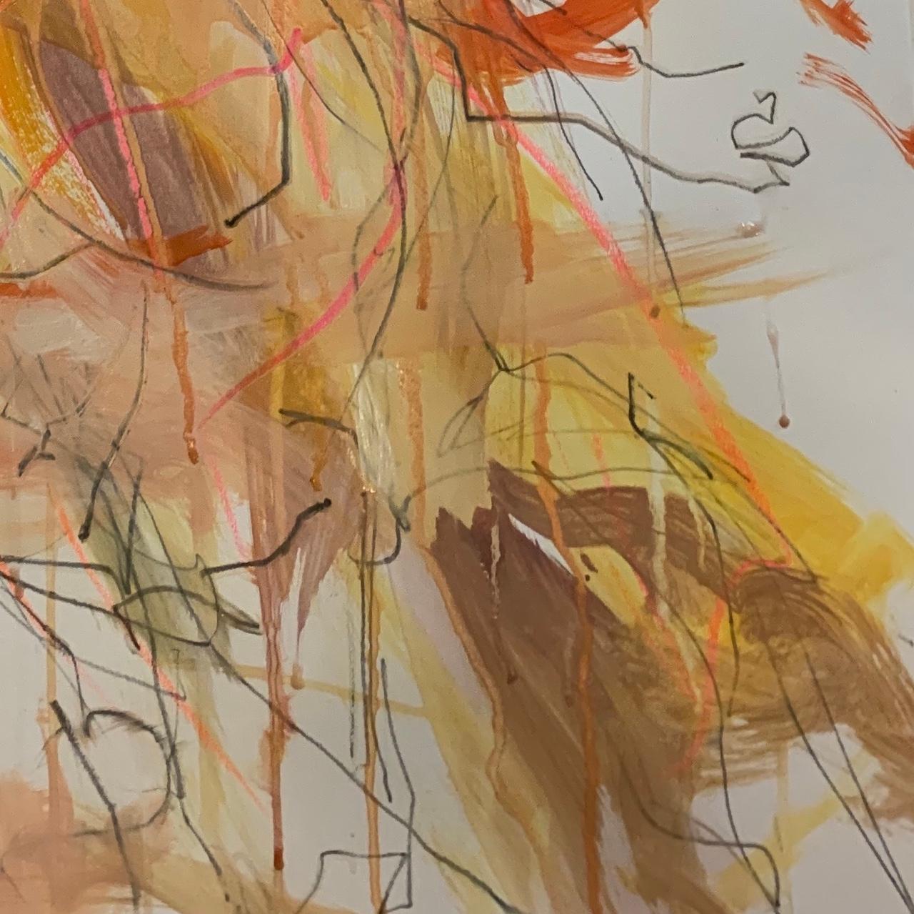 Judith Brenner, Sophie Dancing 2, Original abstrakte impressionistische Aktskizze im Angebot 4