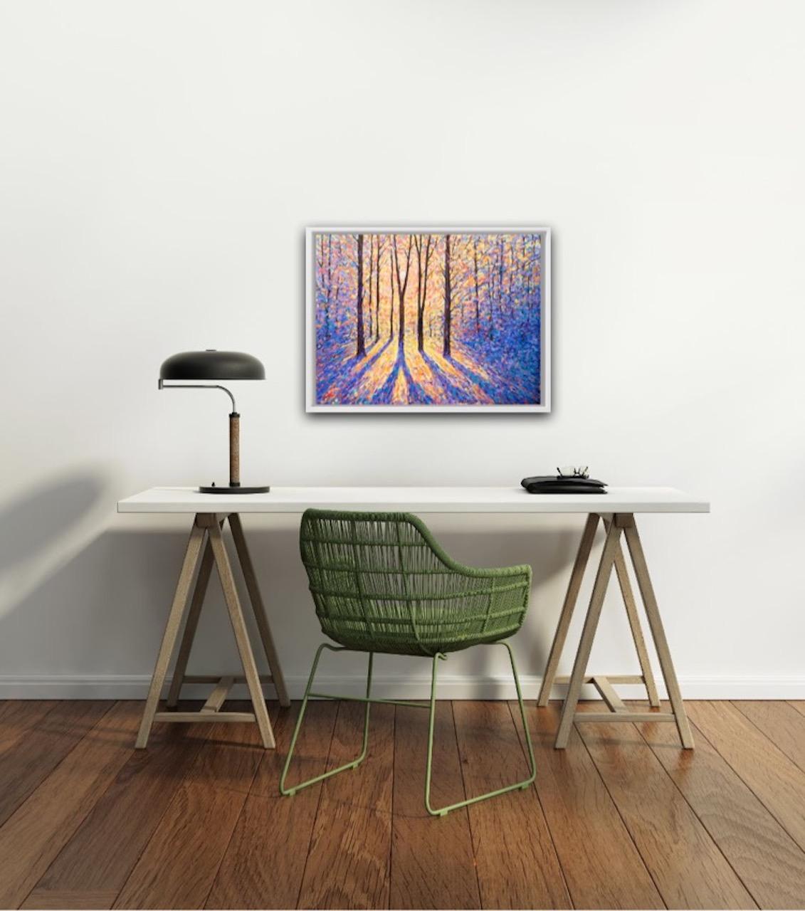 Lee Tiller, Fin del día, Pintura original de paisaje, Obra de arte impresionista en venta 7