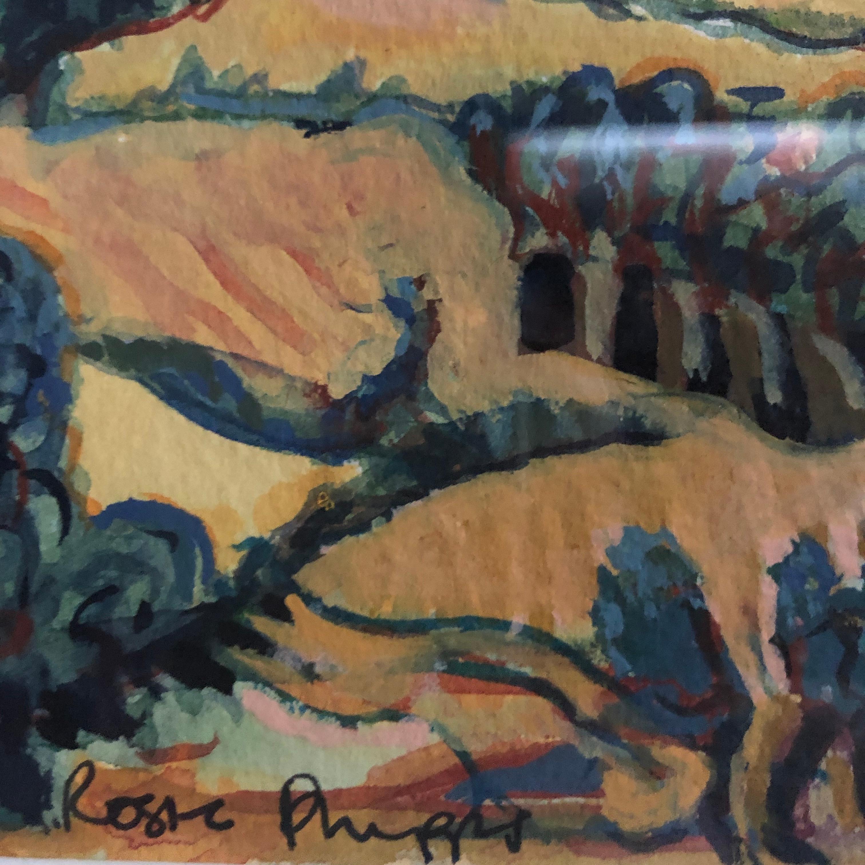 Rosie Phipps, Rain Storm, Original Watercolour Painting, Landscape Artwork 1