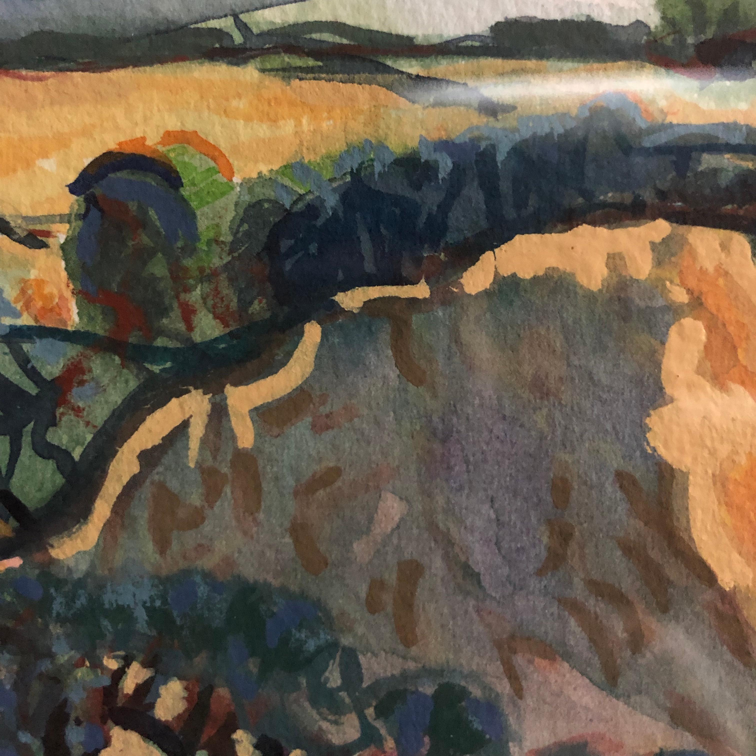 Rosie Phipps, Rain Storm, Original Watercolour Painting, Landscape Artwork 2