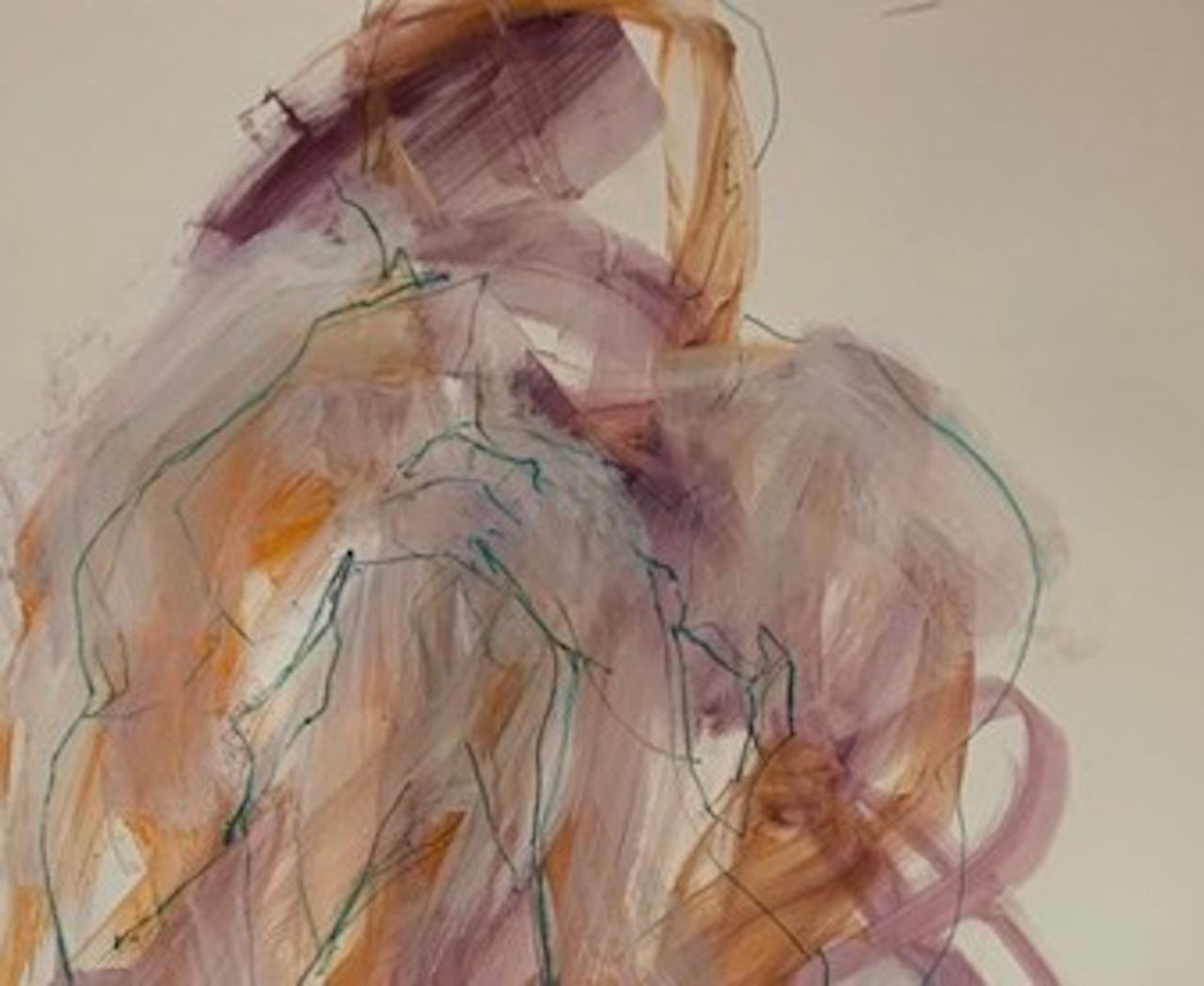 Judith Brenner, Rico sentado 1, Pintura al natural original, Arte cubista Impressionsit en venta 2
