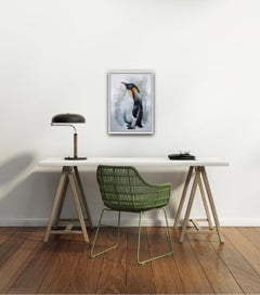 Gavin Dobson, Penguin, Original Animal Painting, Penguin Art, Impressionist Art