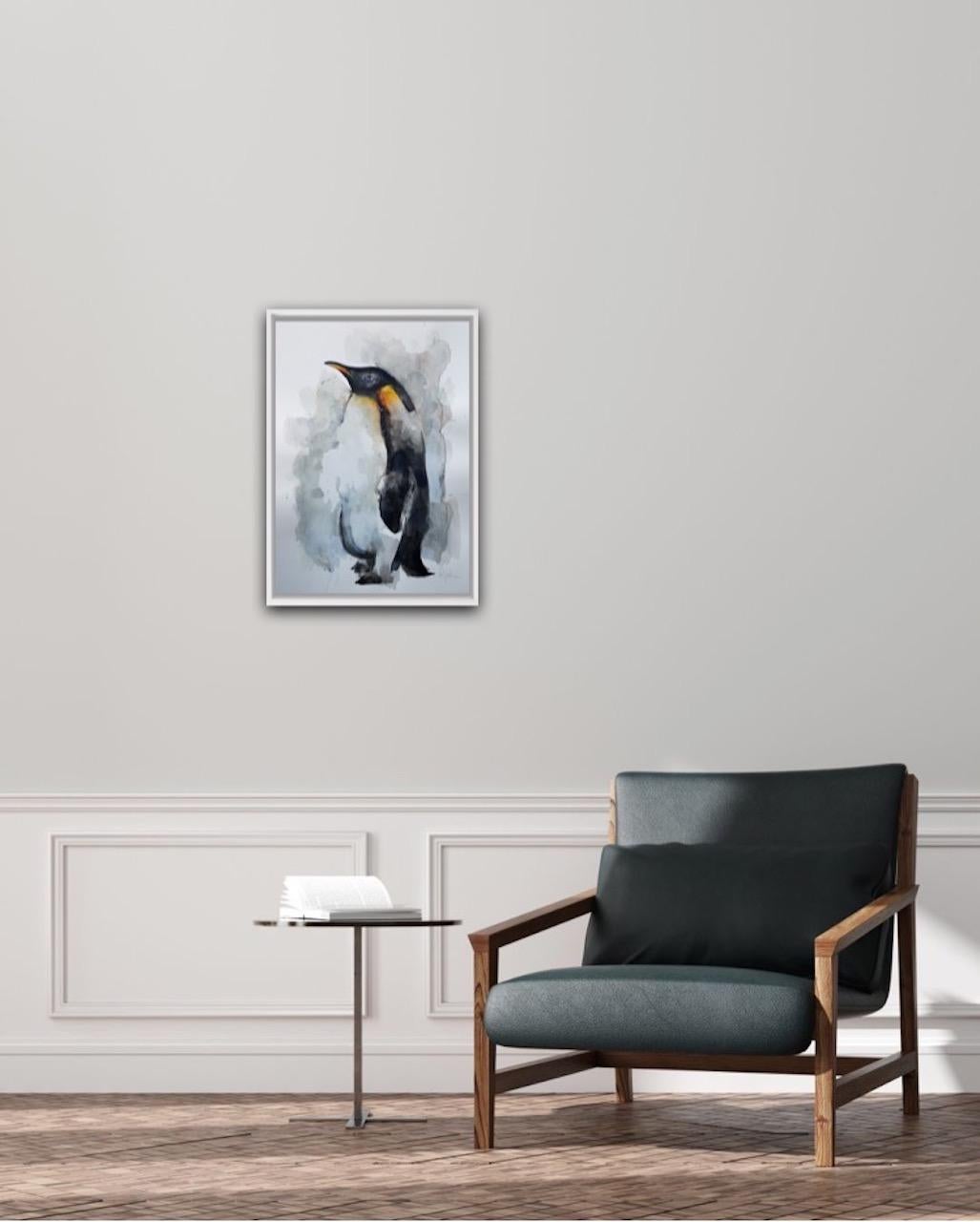Gavin Dobson, Penguin, Original Animal Painting, Penguin Art, Impressionist Art 1