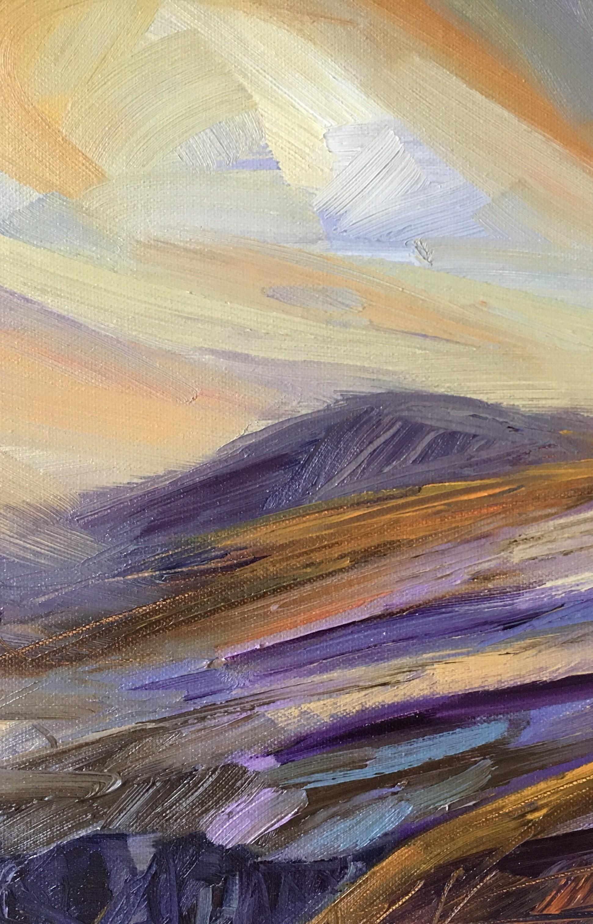 Suzanne Winn, Montagna III, Pittura astratta originale di paesaggio, Pittura a olio in vendita 6