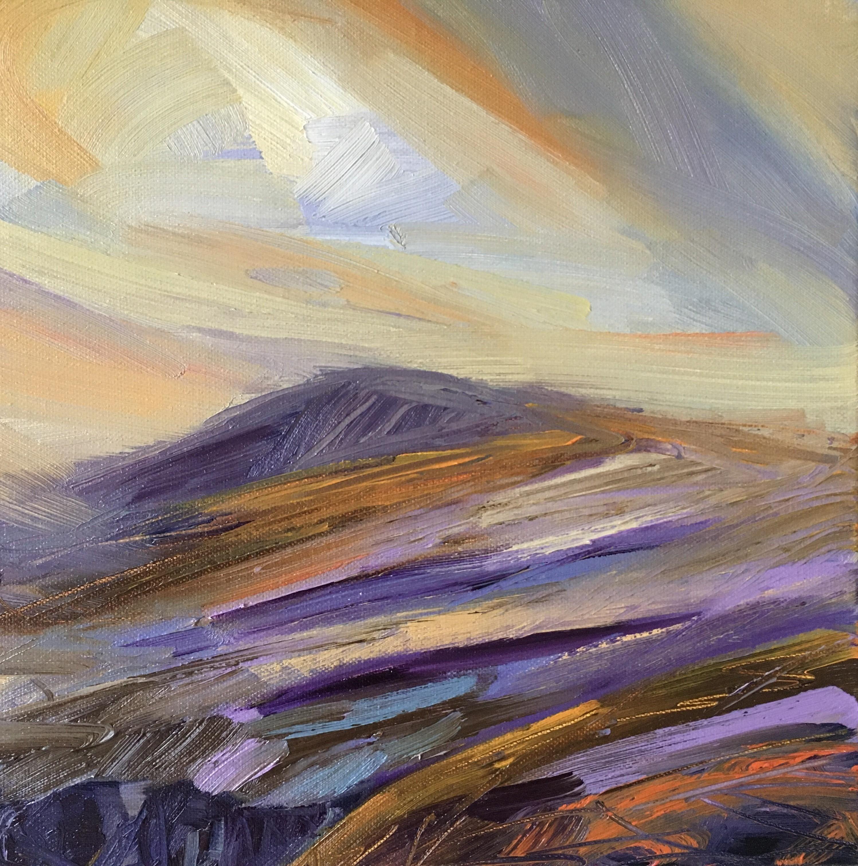 Suzanne Winn, Mountain III, Original Abstract Landscape Painting, Oil Painting