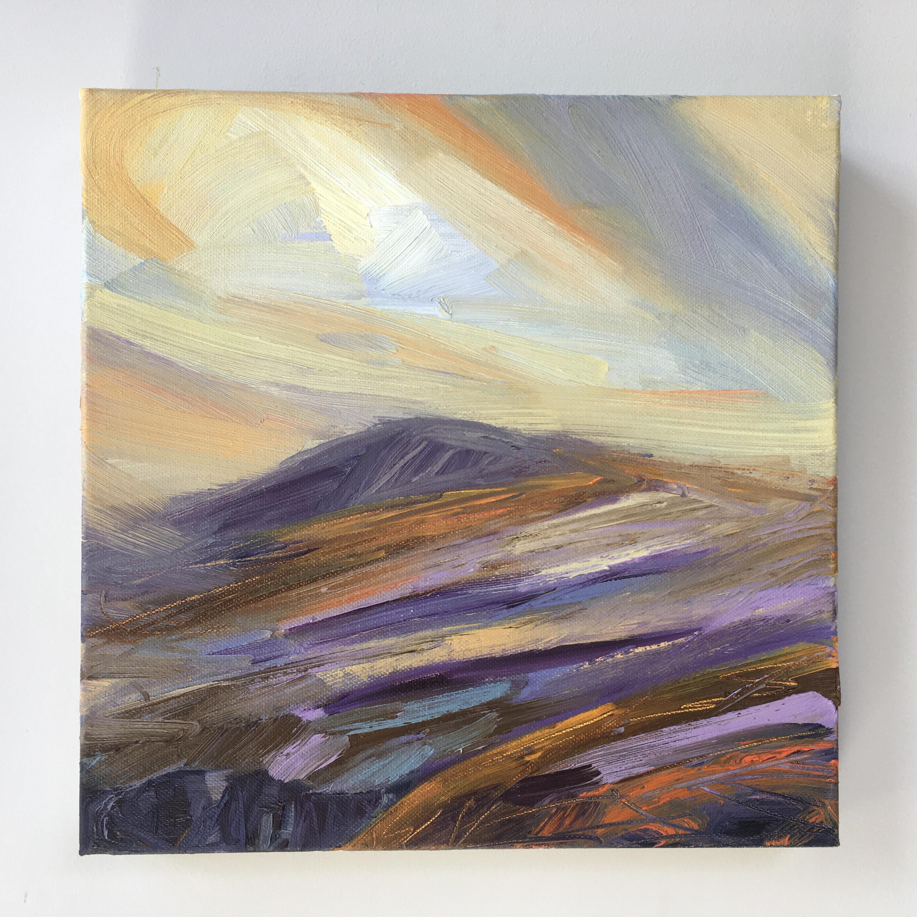 Suzanne Winn, Mountain III, peinture originale de paysage abstrait, peinture à l'huile en vente 2