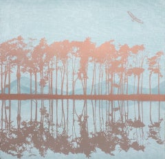 Anna Harley, Breathe, Impression de paysage minimaliste, Art contemporain, abordable