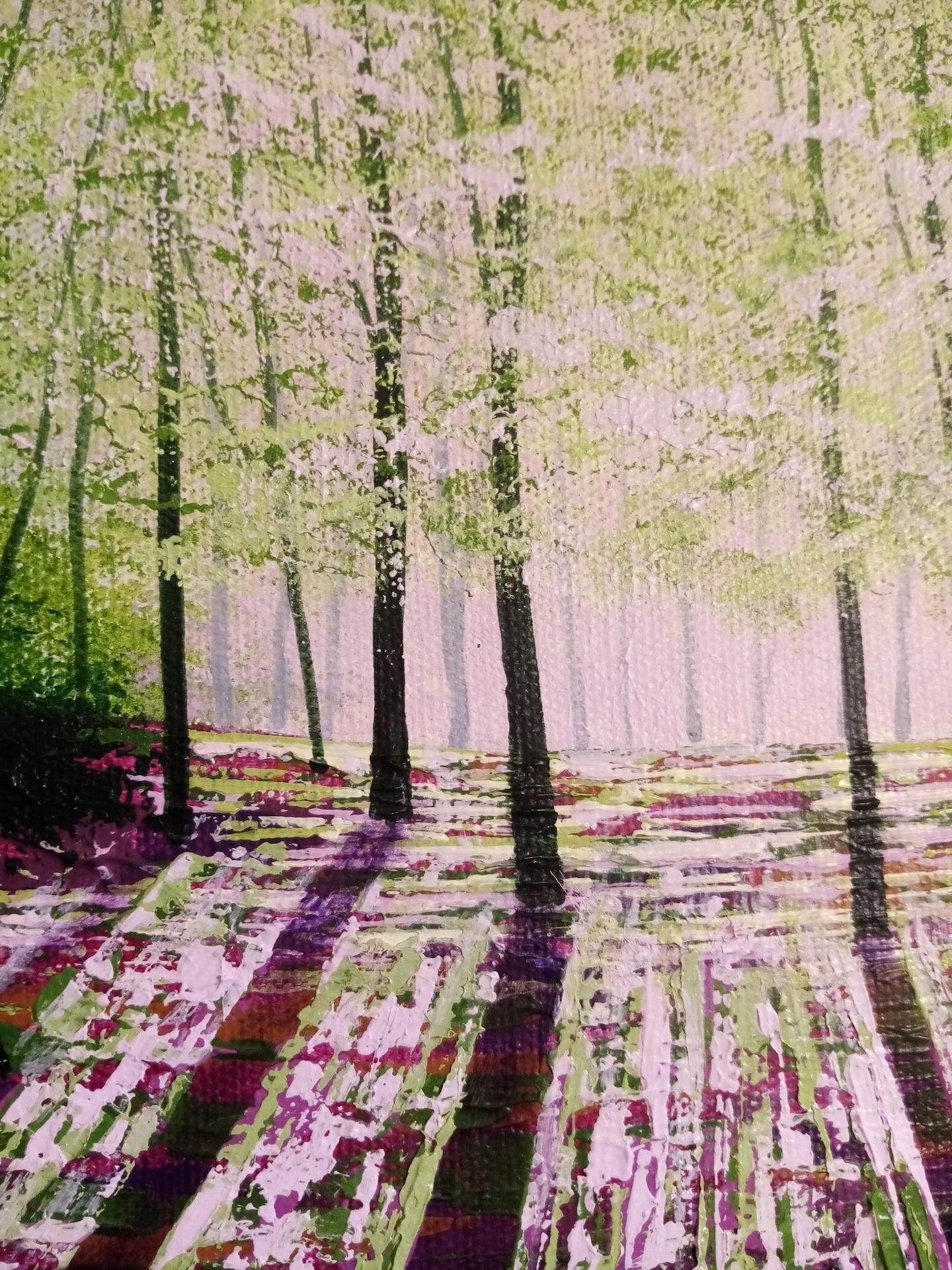 Amanda Horvath, Rosebay Glade, Original Bright Contemporary Landscape Painting 3