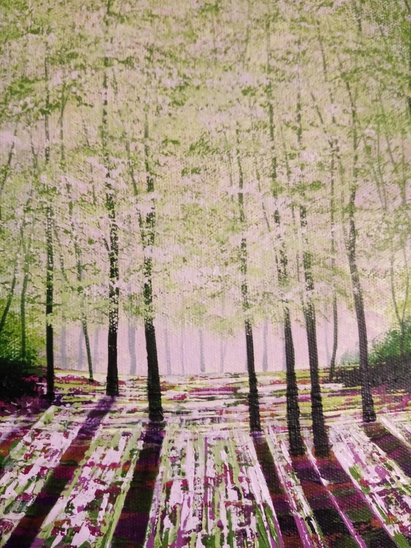 Amanda Horvath, Rosebay Glade, Original Bright Contemporary Landscape Painting 4