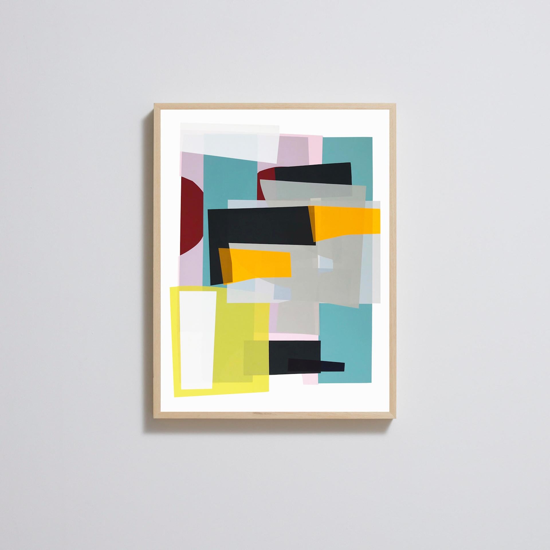Jonathan Lawes, Lago Verde, Unique Geometric Print, Original Abstract Art For Sale 2