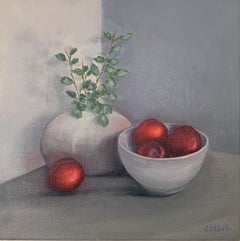 Jonquil Williamson, Prugne con Pittisporum, Natura morta contemporanea originale