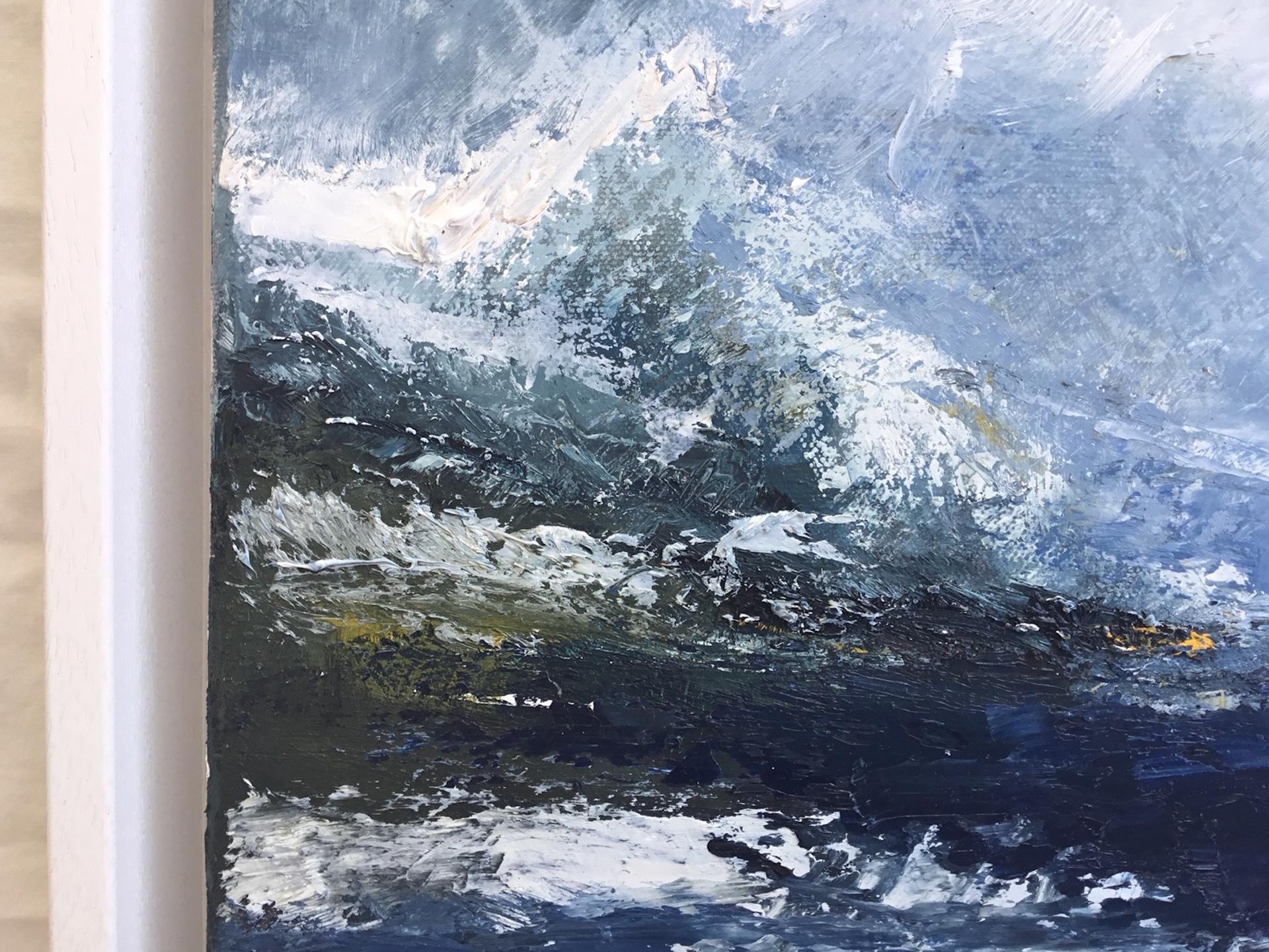 Maria Floyd, Under a Low Sky, Original Expressionist Seascape Painting 2