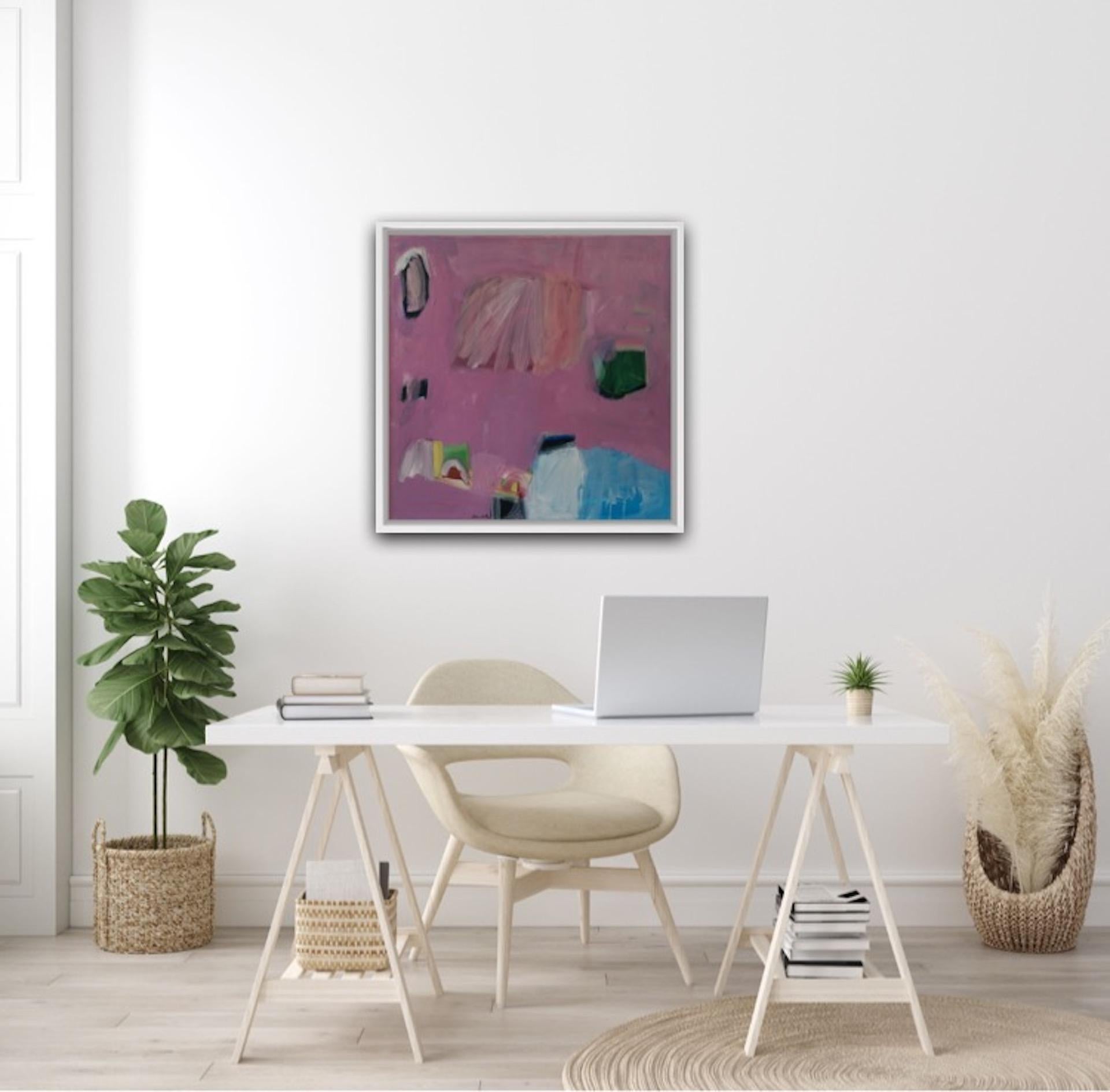 Raspberry Ripple, Original Contemporary Abstract Painting, Diane Whalley 7