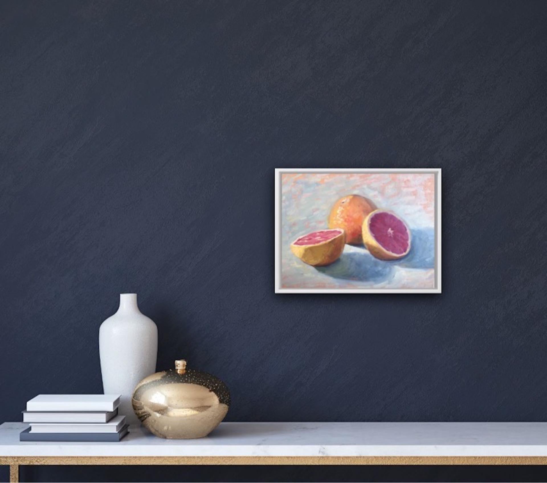 Benedict Flanagan, Grapefruit, Original Contemporary Still Life Food Painting 2