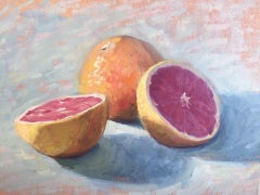 Benedict Flanagan:: pamplemousse:: peinture originale de nature morte contemporaine de nourriture