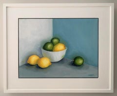 Jonquil Williamson, Lemons and Limes, Original Still Life Painting, Fruit Art