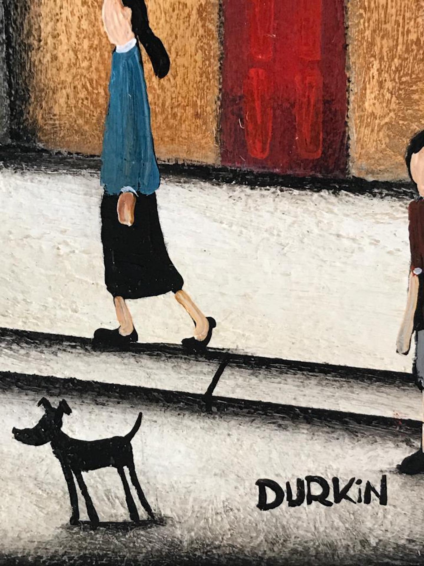 Sean Durkin, Village Life, Contemporary Painting in the Style of Lowry 4