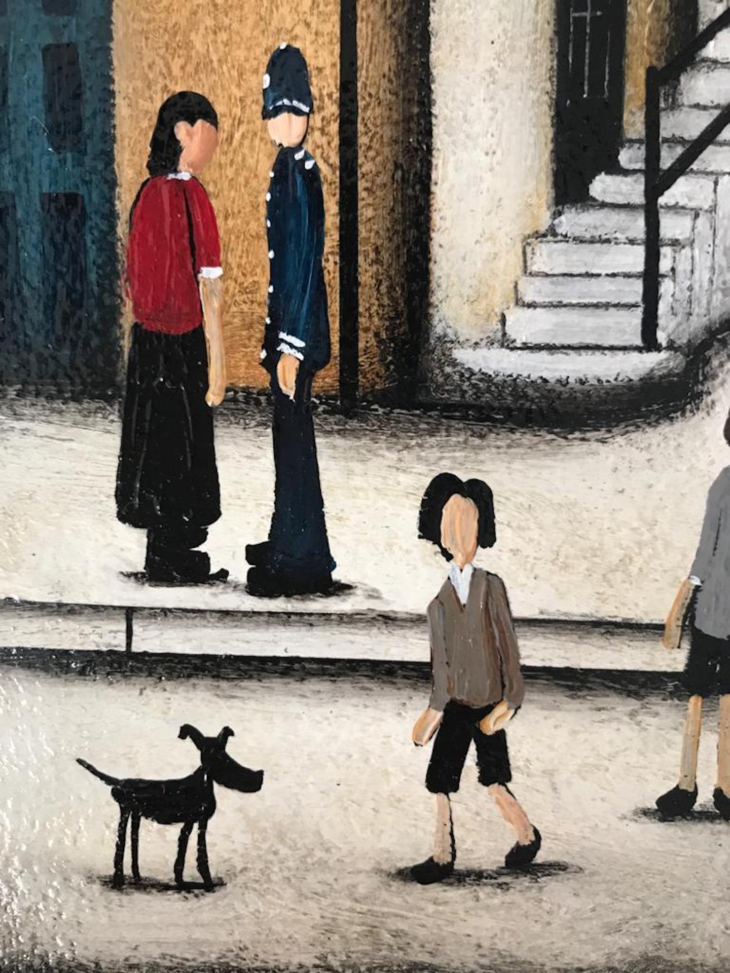 Sean Durkin, Village Life, Contemporary Painting in the Style of Lowry 7
