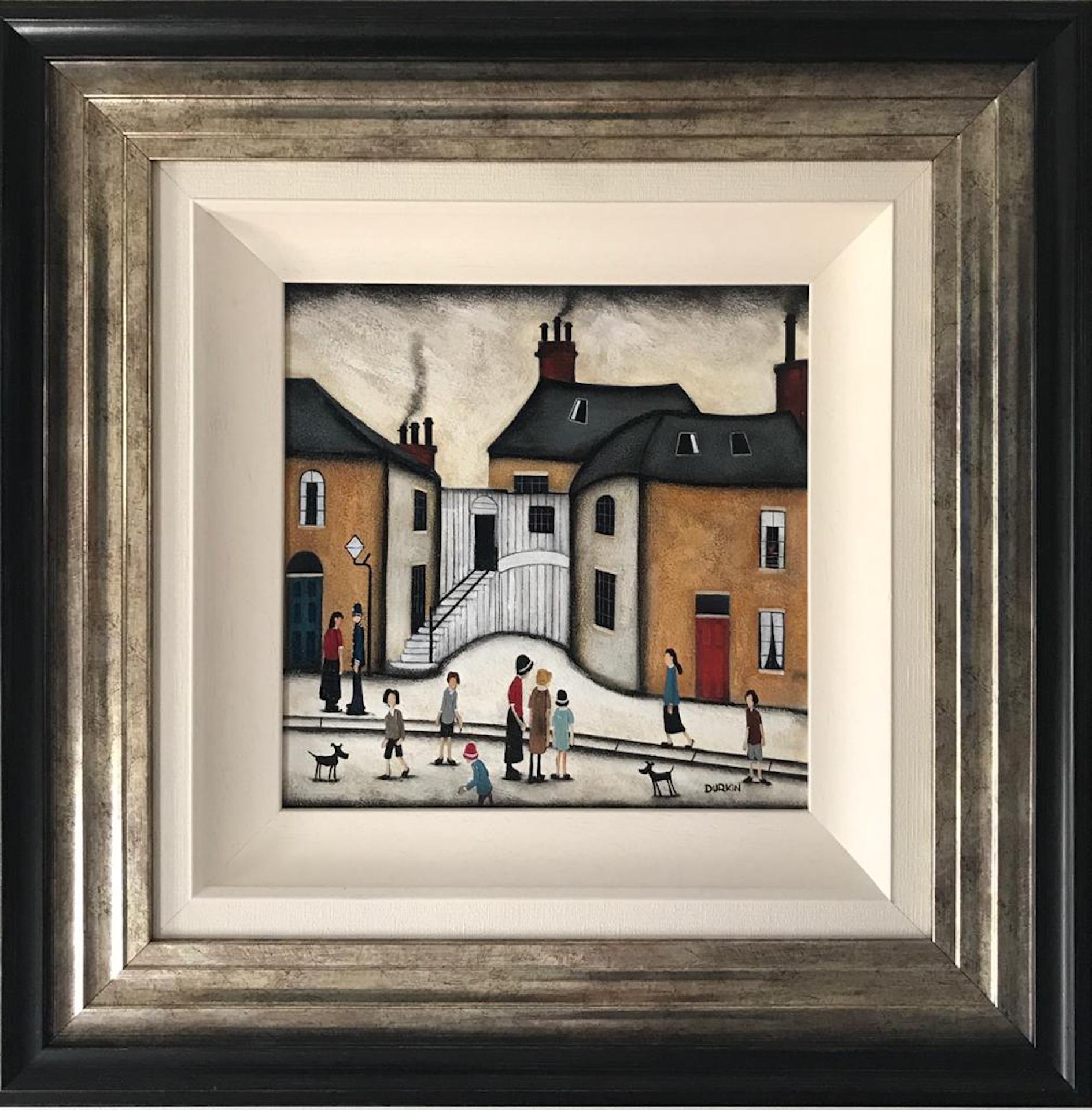 Sean Durkin, Village Life, Contemporary Painting in the Style of Lowry
